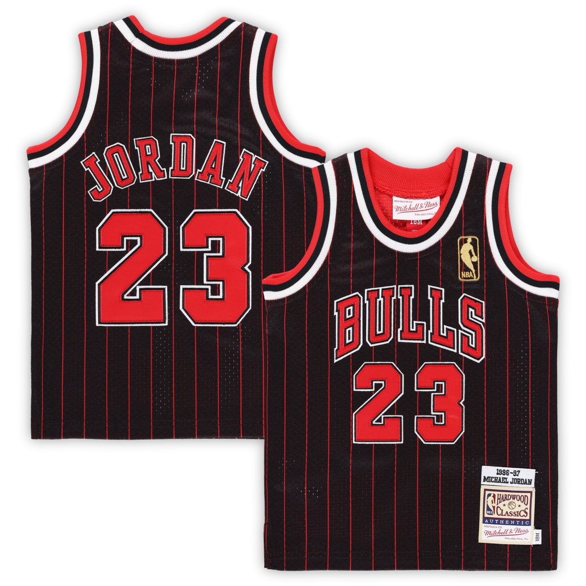NBA infant chicago bulls michael jordan mitchell amp ness black 199697 hardwood classics authentic jersey Collection - Official Jerseys & Hats | NBA Store