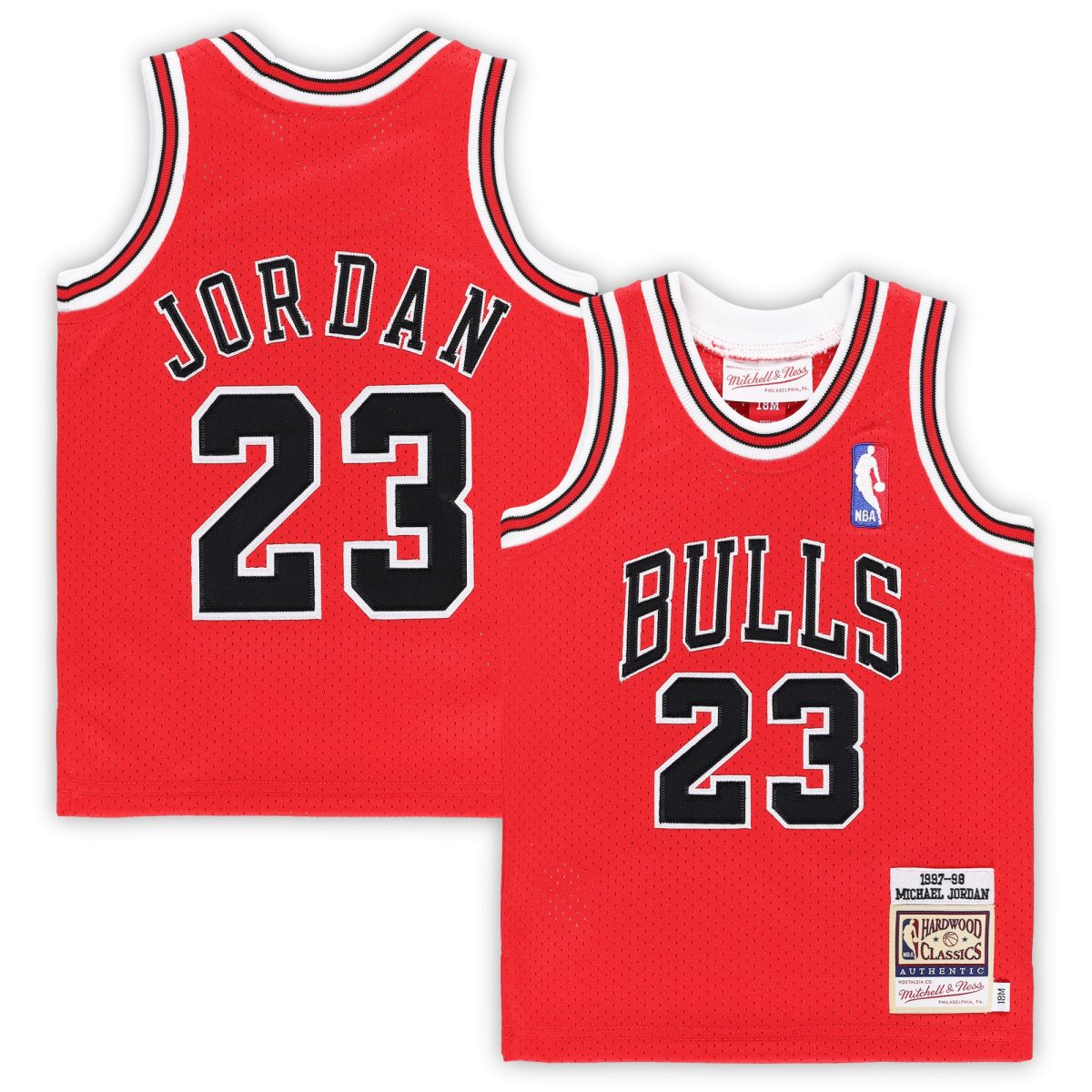 NBA infant chicago bulls michael jordan mitchell amp ness red 198586 hardwood classics authentic jersey Collection - Official Jerseys & Hats | NBA Store