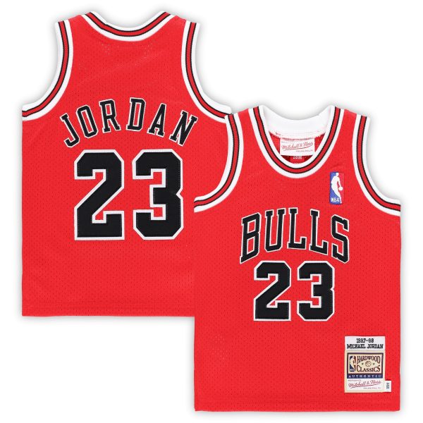 NBA infant chicago bulls michael jordan mitchell amp ness red 198586 hardwood classics authentic jersey Collection - Official Jerseys & Hats | NBA Store