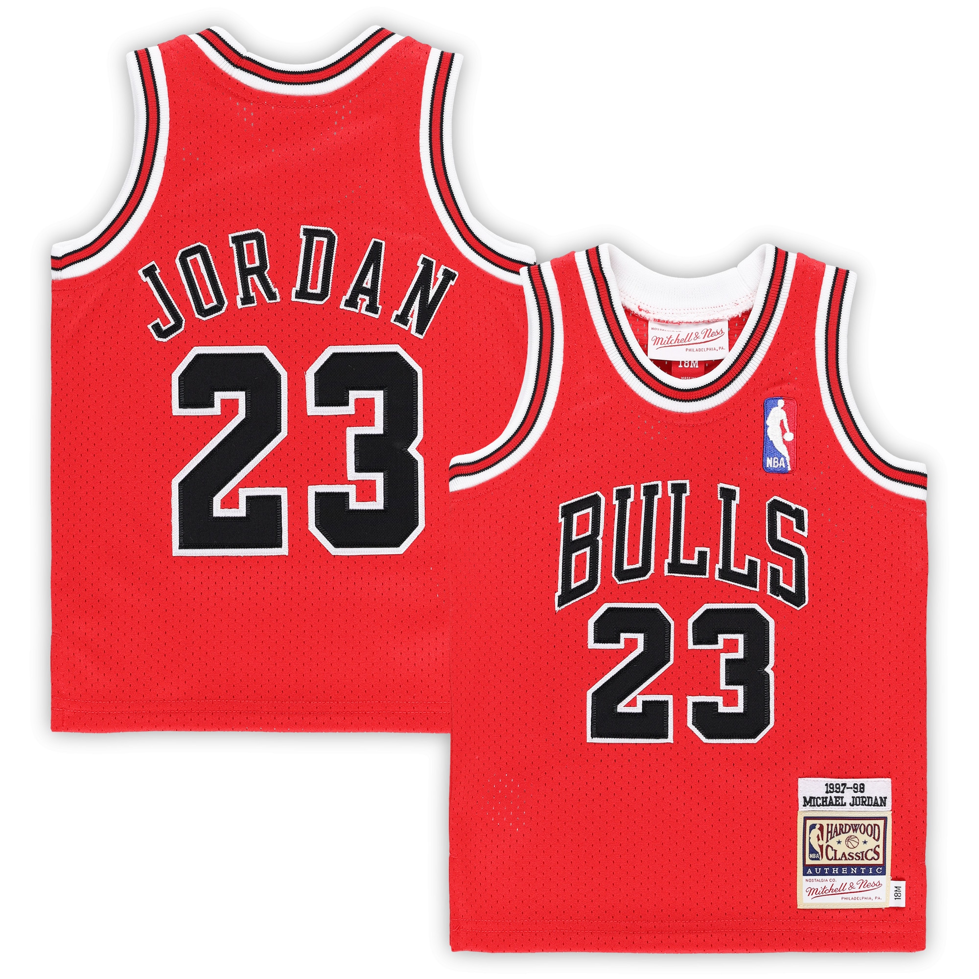 NBA infant chicago bulls michael jordan mitchell amp ness red 198586 hardwood classics authentic jersey Collection - Official Jerseys & Hats | NBA Store