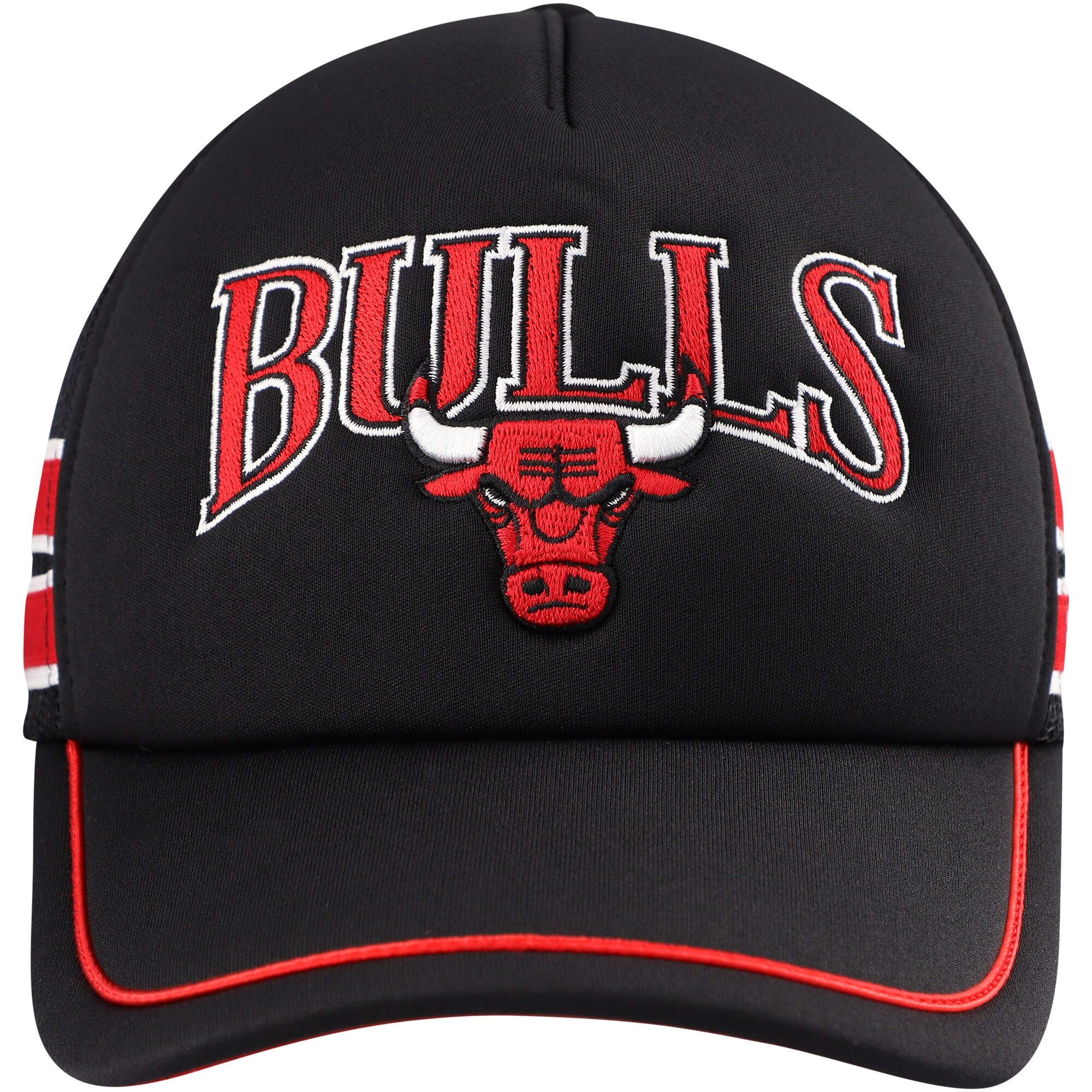 NBA men8217s chicago bulls 821747 black sidebrand stripes trucker adjustable hat Collection - Official Jerseys & Hats | NBA Store
