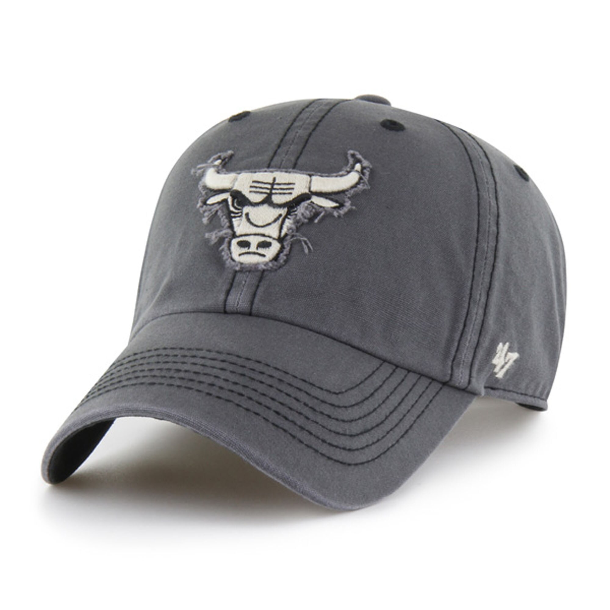 NBA men8217s chicago bulls 821747 charcoal scupper rough edge applique clean up adjustable hat Collection - Official Jerseys & Hats | NBA Store