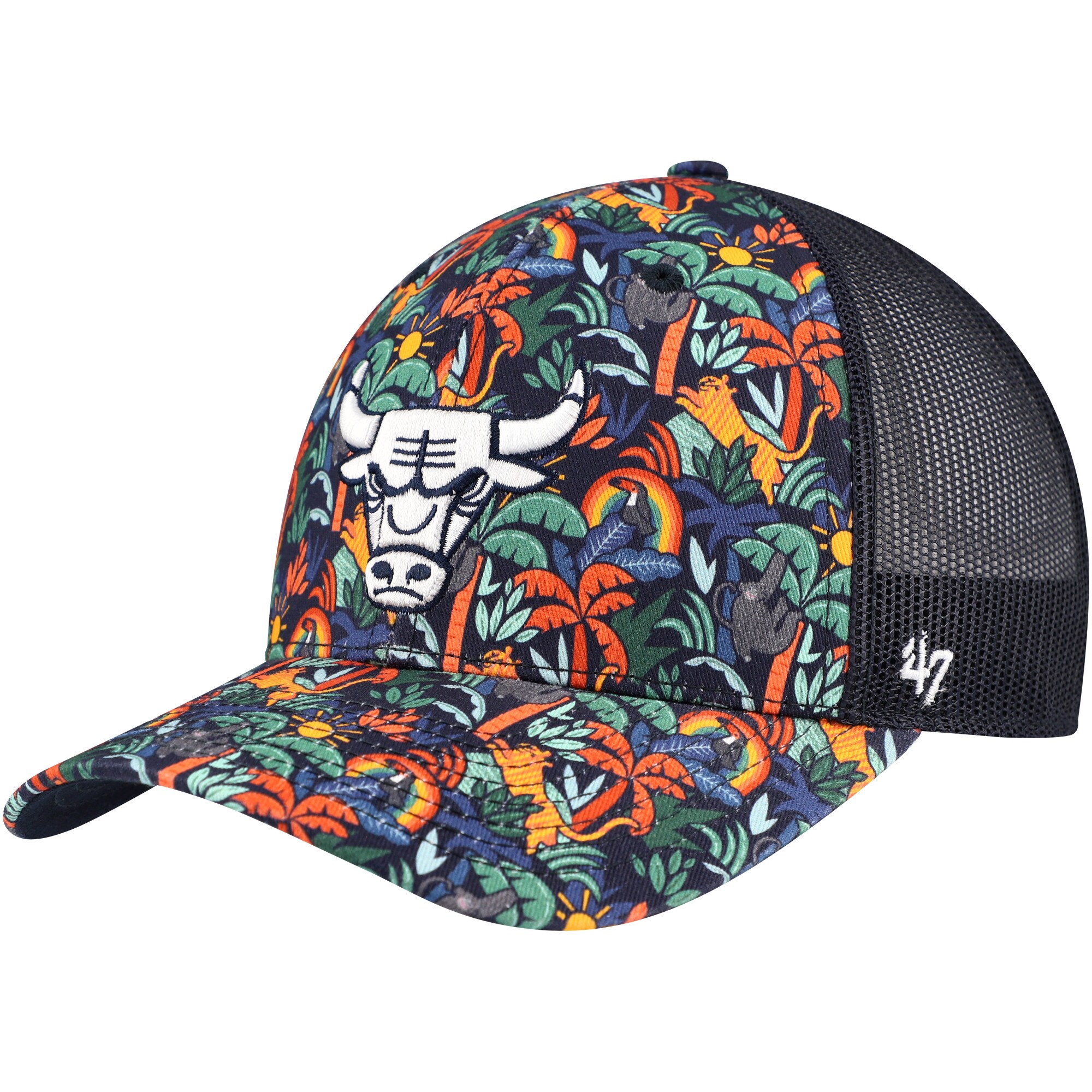 NBA men8217s chicago bulls 821747 navy jungle trucker adjustable hat Collection - Official Jerseys & Hats | NBA Store
