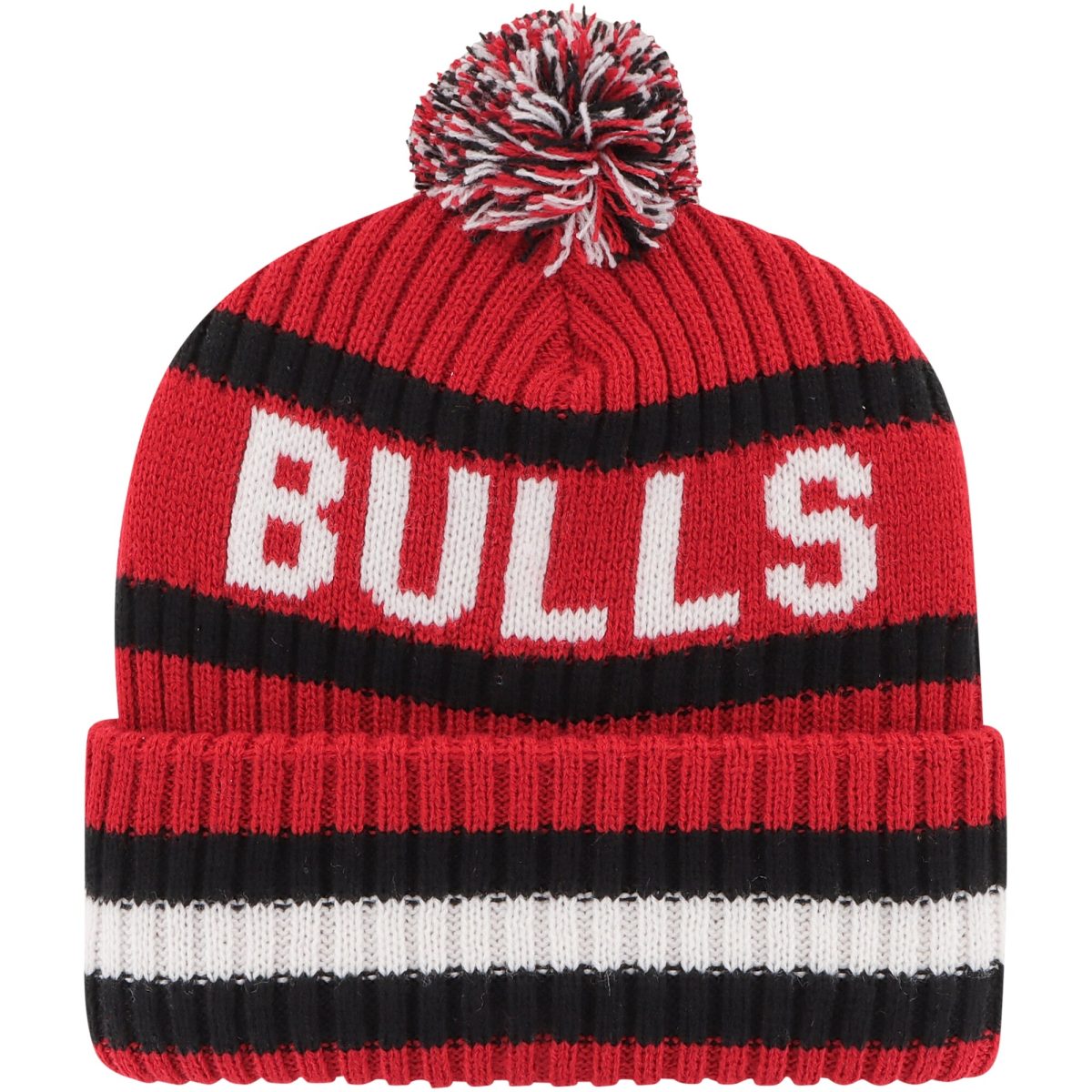 NBA men8217s chicago bulls 821747 red bering cuffed knit hat with pom Collection - Official Jerseys & Hats | NBA Store