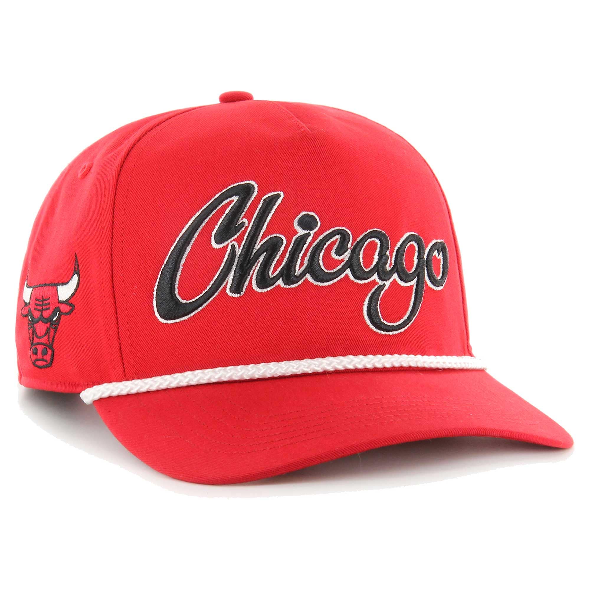NBA men8217s chicago bulls 821747 red overhand logo hitch adjustable hat Collection - Official Jerseys & Hats | NBA Store