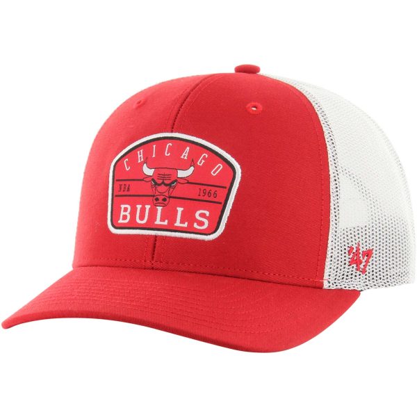 NBA men8217s chicago bulls 821747 red semi patch trucker adjustable hat Collection - Official Jerseys & Hats | NBA Store