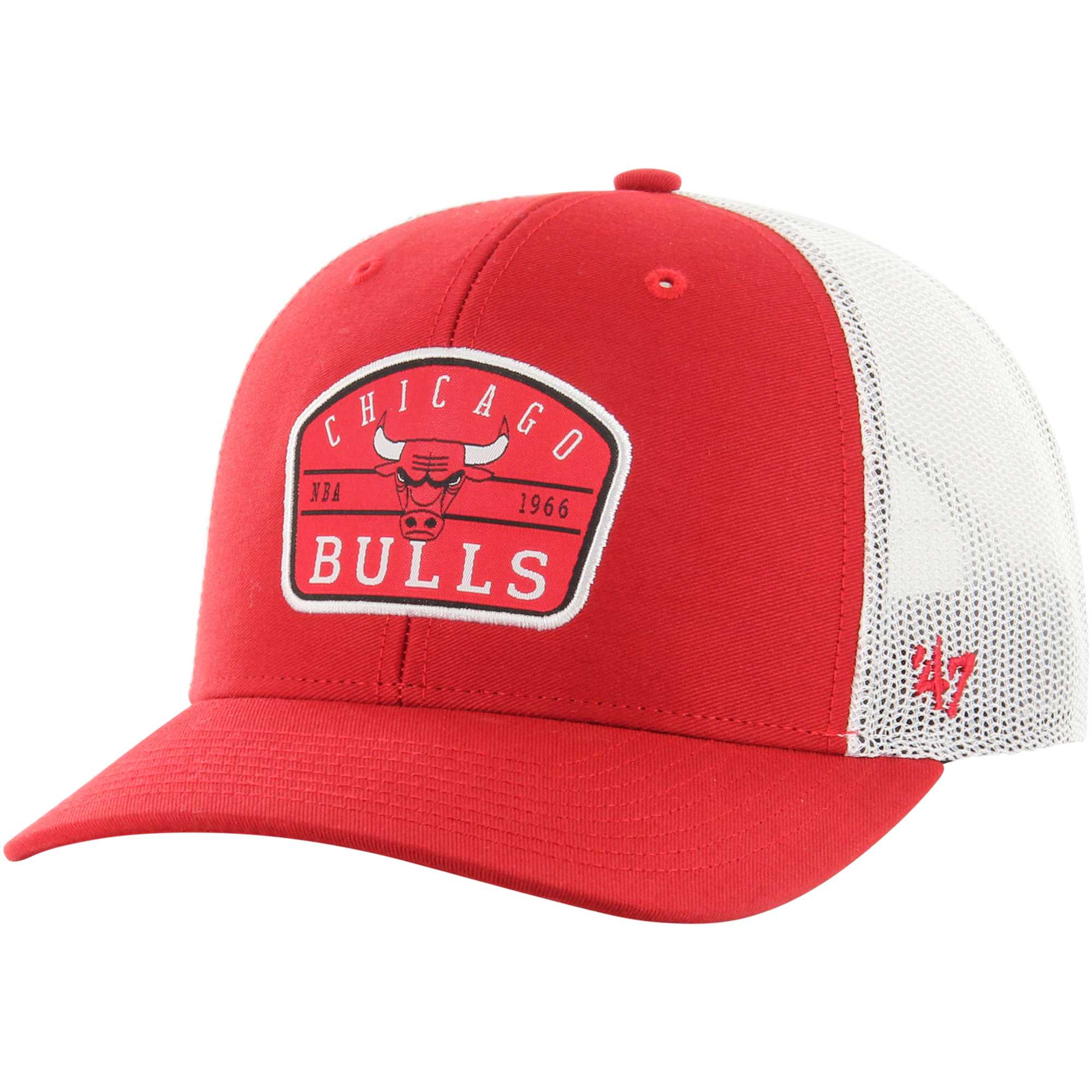 NBA men8217s chicago bulls 821747 red semi patch trucker adjustable hat Collection - Official Jerseys & Hats | NBA Store