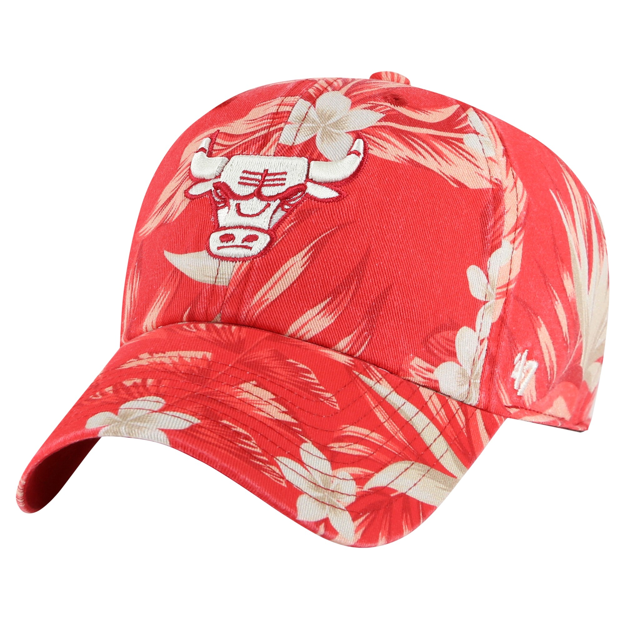 NBA men8217s chicago bulls 821747 red tropicalia floral clean up adjustable hat Collection - Official Jerseys & Hats | NBA Store