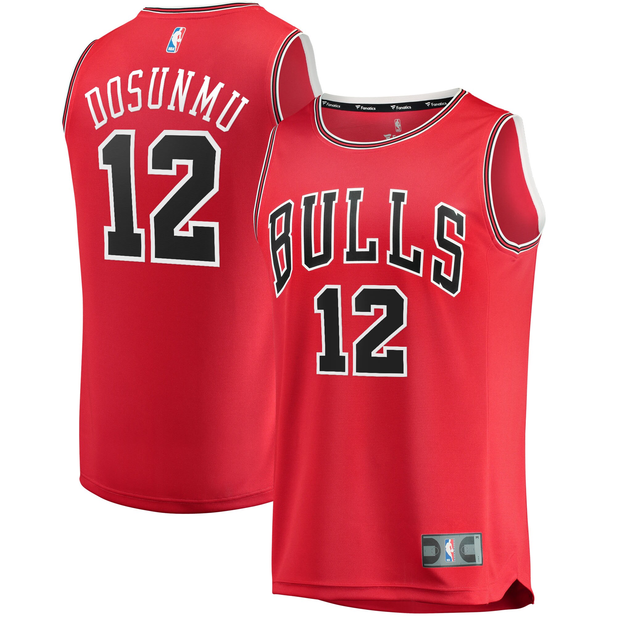 NBA men8217s chicago bulls ayo dosunmu fanatics red fast break replica jersey – icon edition Collection - Official Jerseys & Hats | NBA Store