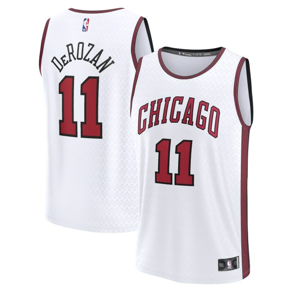 NBA men8217s chicago bulls demar derozan fanatics white fastbreak jersey – city edition Collection - Official Jerseys & Hats | NBA Store