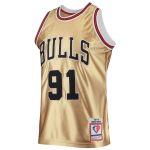 NBA men8217s chicago bulls dennis rodman gold mitchell amp ness 75th anniversary 199798 hardwood classics swingman jersey Collection - Official Jerseys & Hats | NBA Store