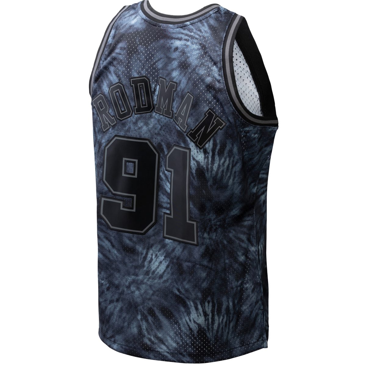 NBA men8217s chicago bulls dennis rodman mitchell amp ness black hardwood classics 199596 tie-dye swingman jersey Collection - Official Jerseys & Hats | NBA Store