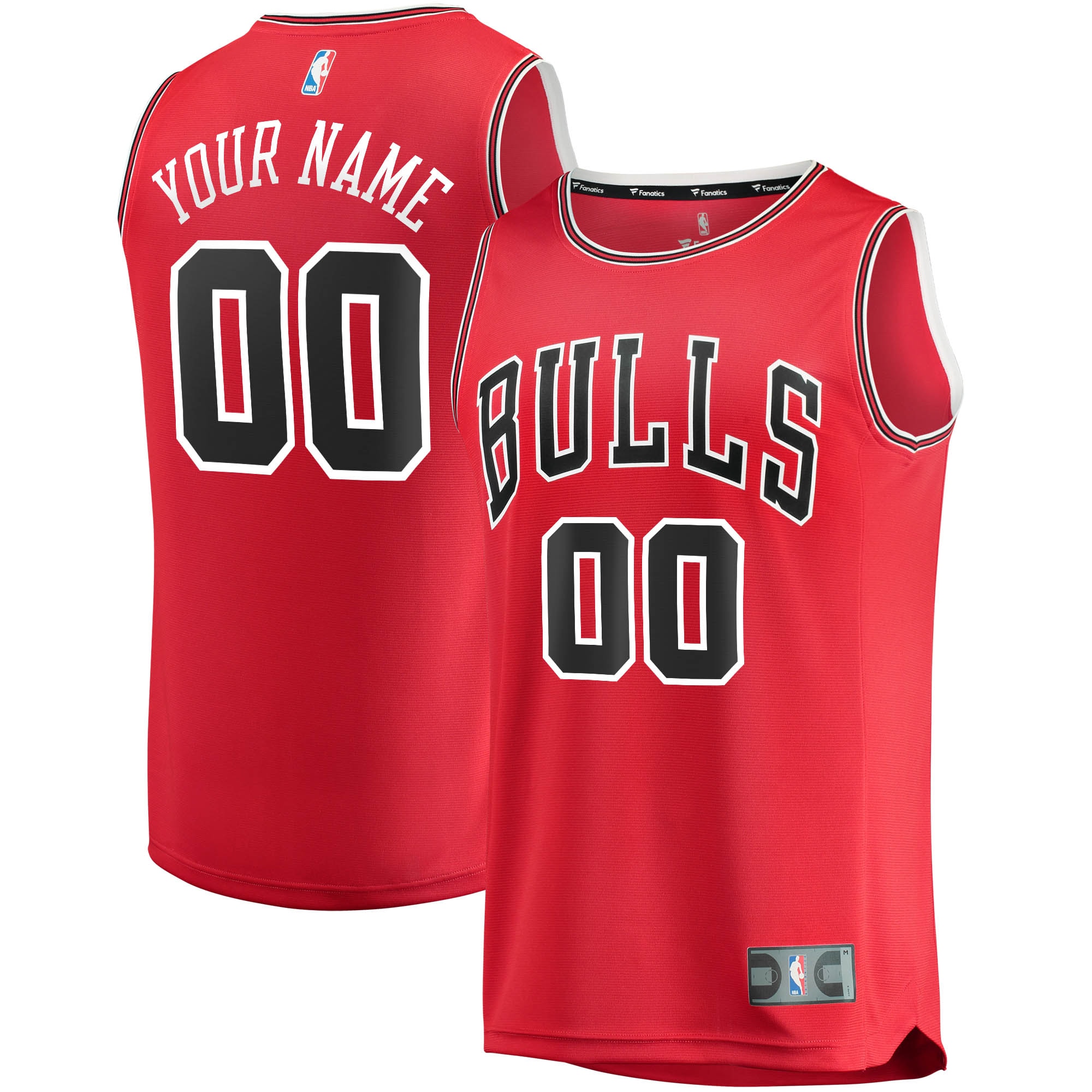 NBA men8217s chicago bulls fanatics red fast break custom replica jersey – icon edition Collection - Official Jerseys & Hats | NBA Store