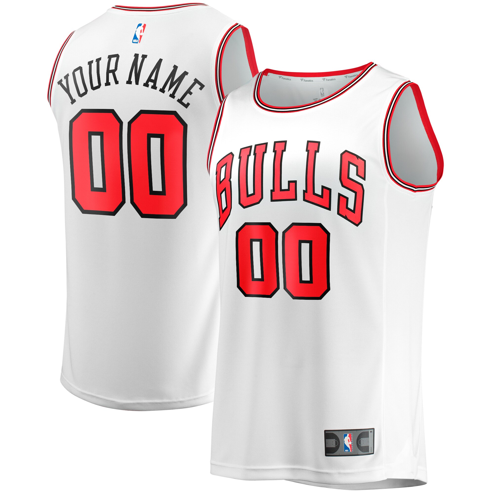 NBA men8217s chicago bulls fanatics white fast break custom replica jersey – association edition Collection - Official Jerseys & Hats | NBA Store