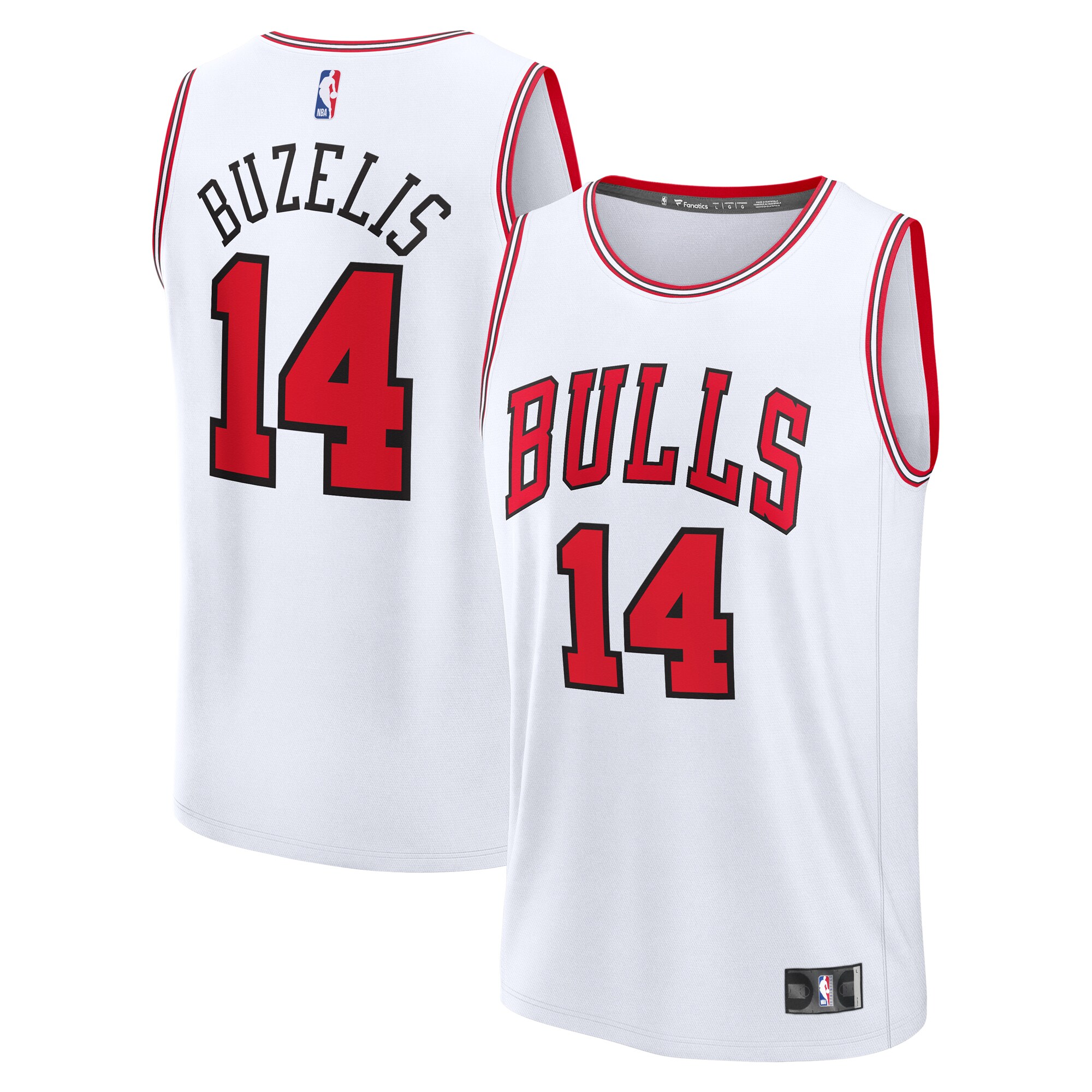 NBA men8217s chicago bulls matas buzelis fanatics white fast break replica player jersey – association edition Collection - Official Jerseys & Hats | NBA Store