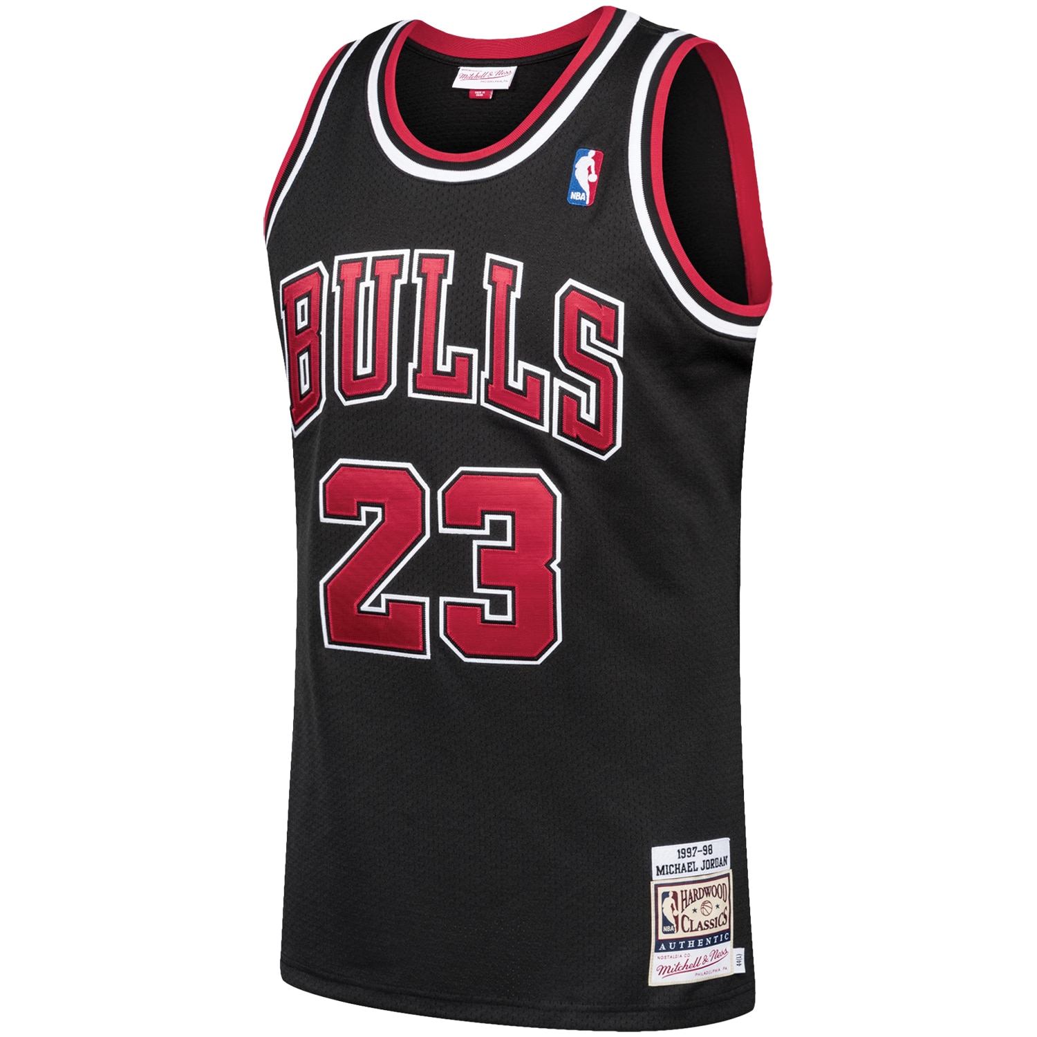 NBA men8217s chicago bulls michael jordan mitchell amp ness black 199798 hardwood classics authentic jersey Collection - Official Jerseys & Hats | NBA Store