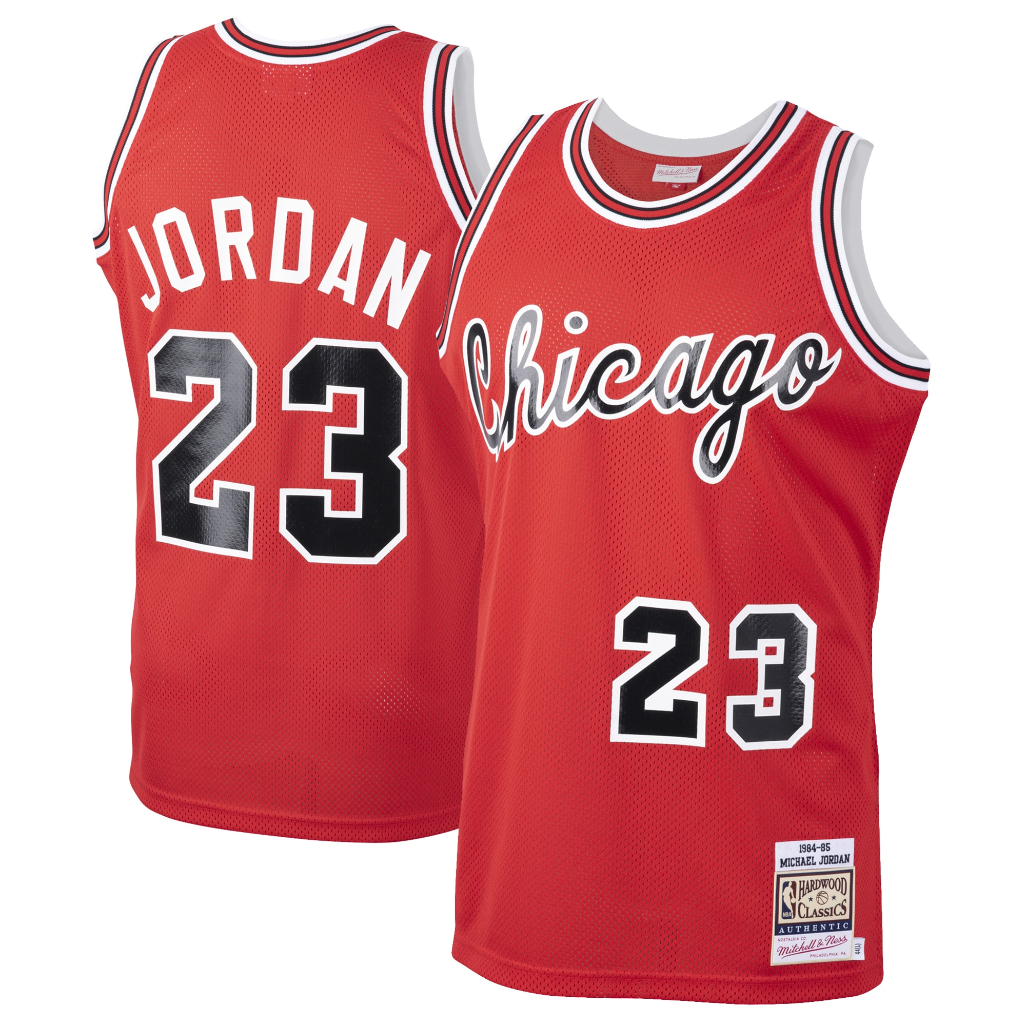 NBA men8217s chicago bulls michael jordan mitchell amp ness red 198485 hardwood classics rookie authentic jersey Collection - Official Jerseys & Hats | NBA Store