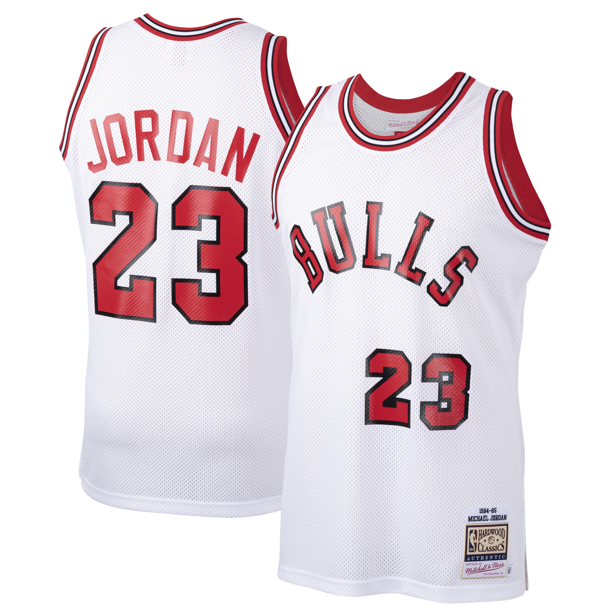 NBA men8217s chicago bulls michael jordan mitchell amp ness white 198485 hardwood classics rookie authentic jersey Collection - Official Jerseys & Hats | NBA Store