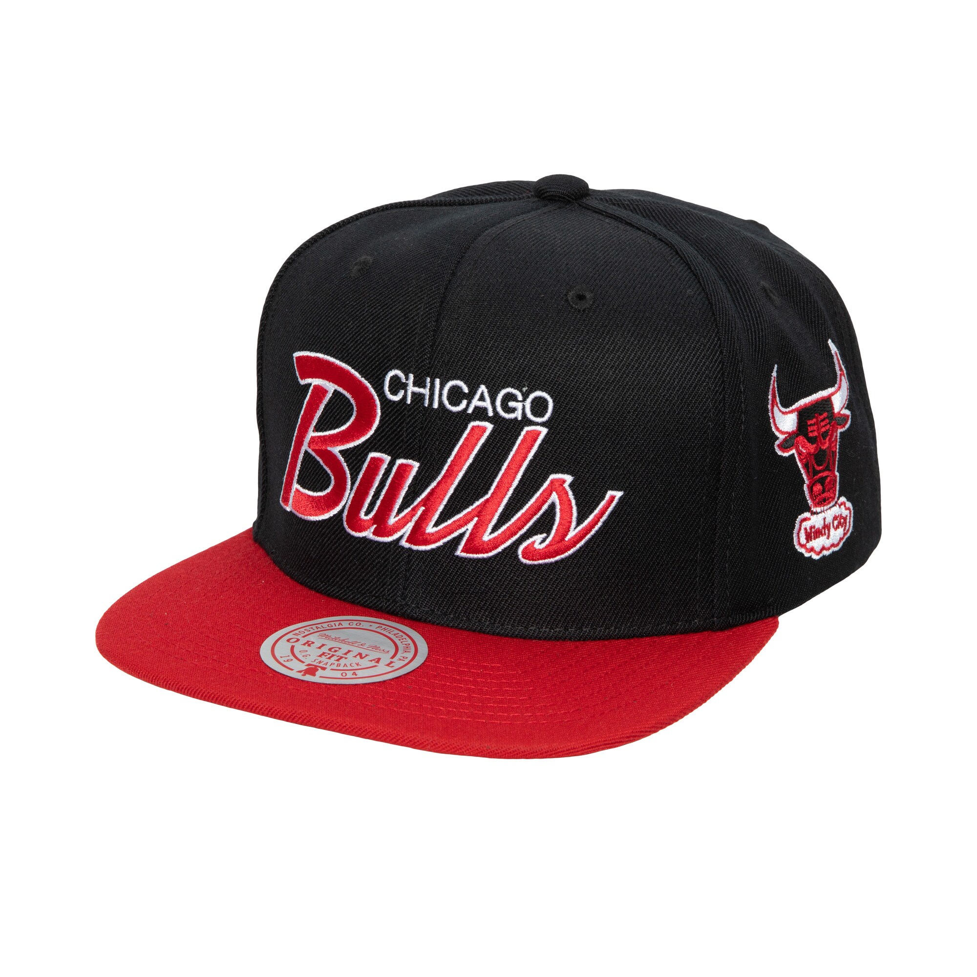 NBA men8217s chicago bulls mitchell amp ness black hardwood classics mvp team script 2.0 snapback hat Collection - Official Jerseys & Hats | NBA Store