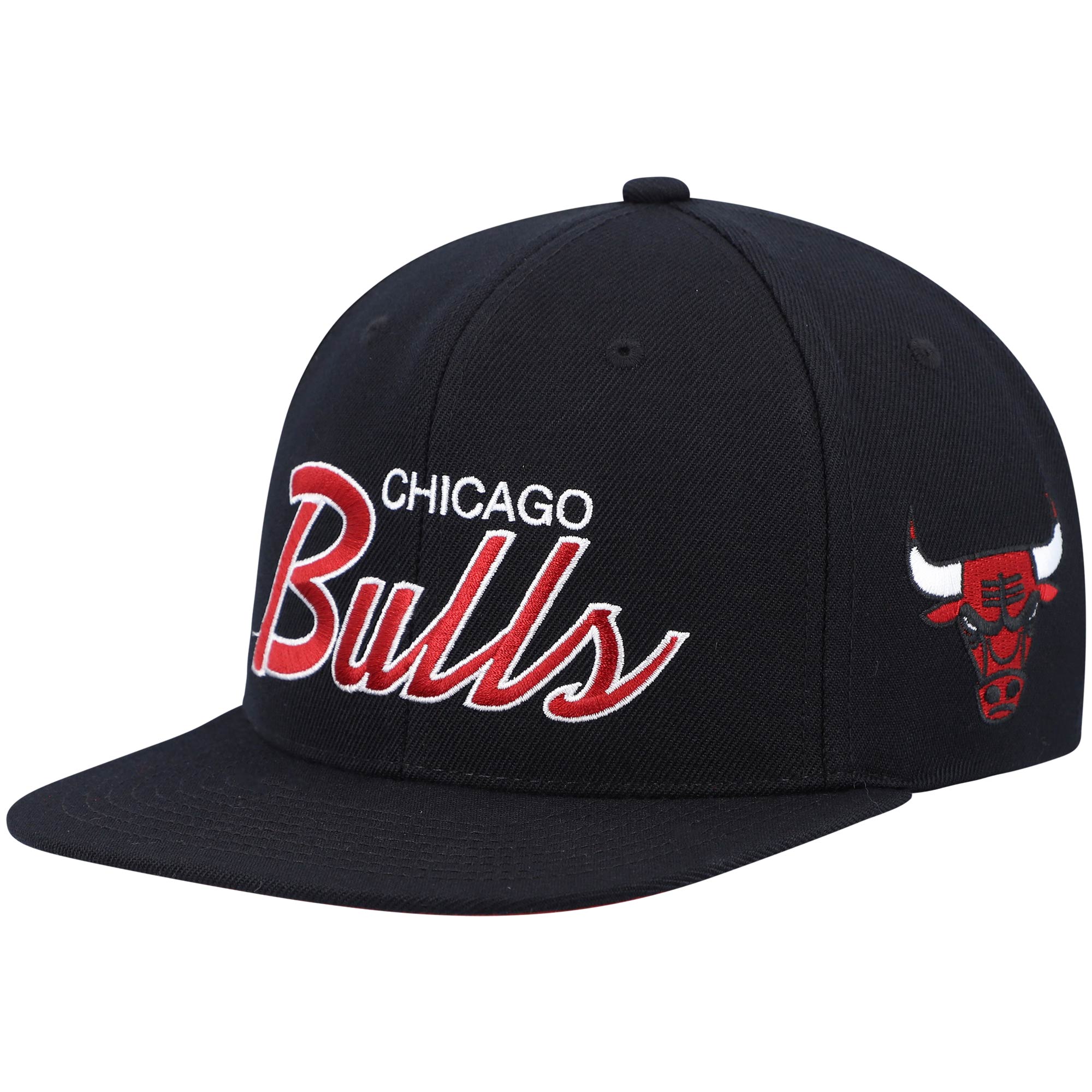 NBA men8217s chicago bulls mitchell amp ness black hardwood classics script 2.0 snapback hat Collection - Official Jerseys & Hats | NBA Store