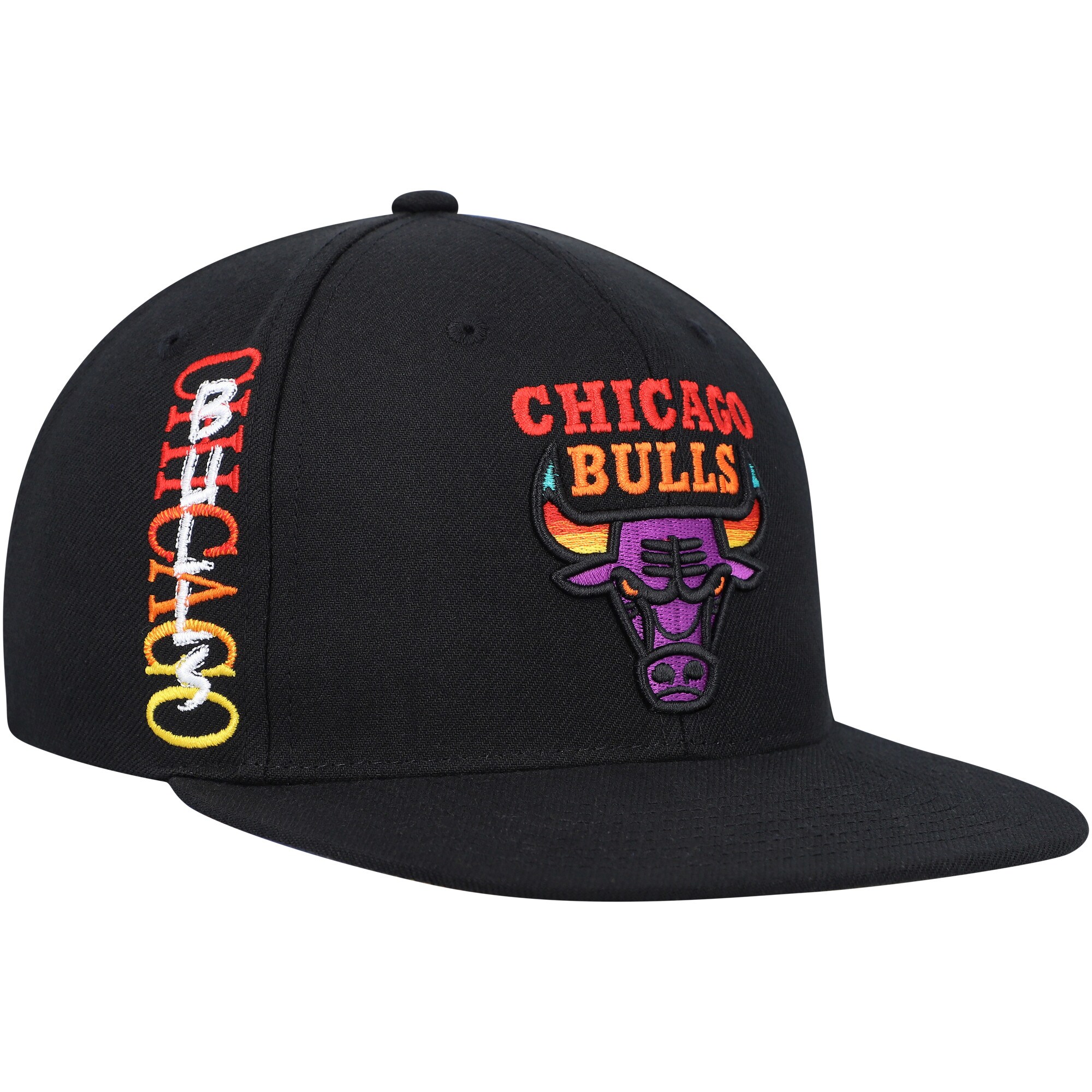 NBA men8217s chicago bulls mitchell amp ness black soul high-grade fade undervisor snapback hat Collection - Official Jerseys & Hats | NBA Store