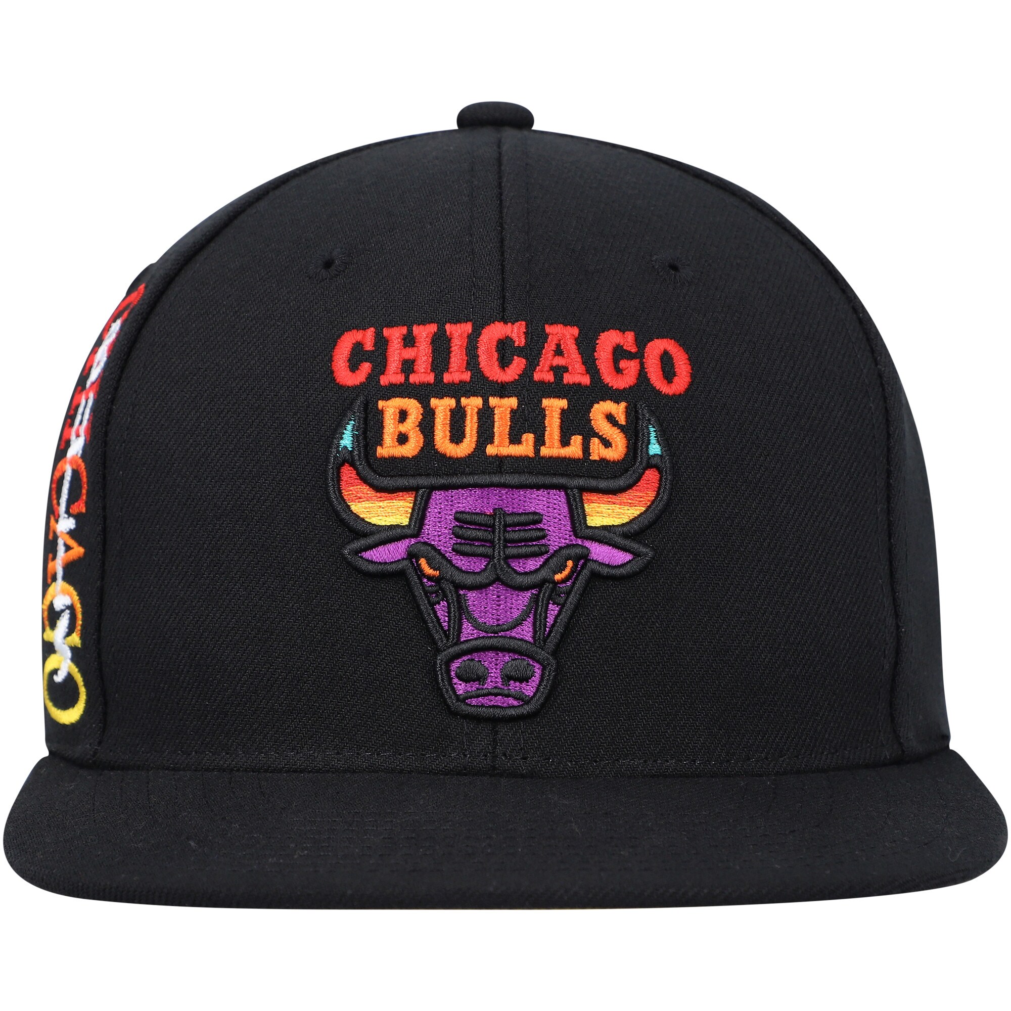 NBA men8217s chicago bulls mitchell amp ness black soul high-grade fade undervisor snapback hat Collection - Official Jerseys & Hats | NBA Store