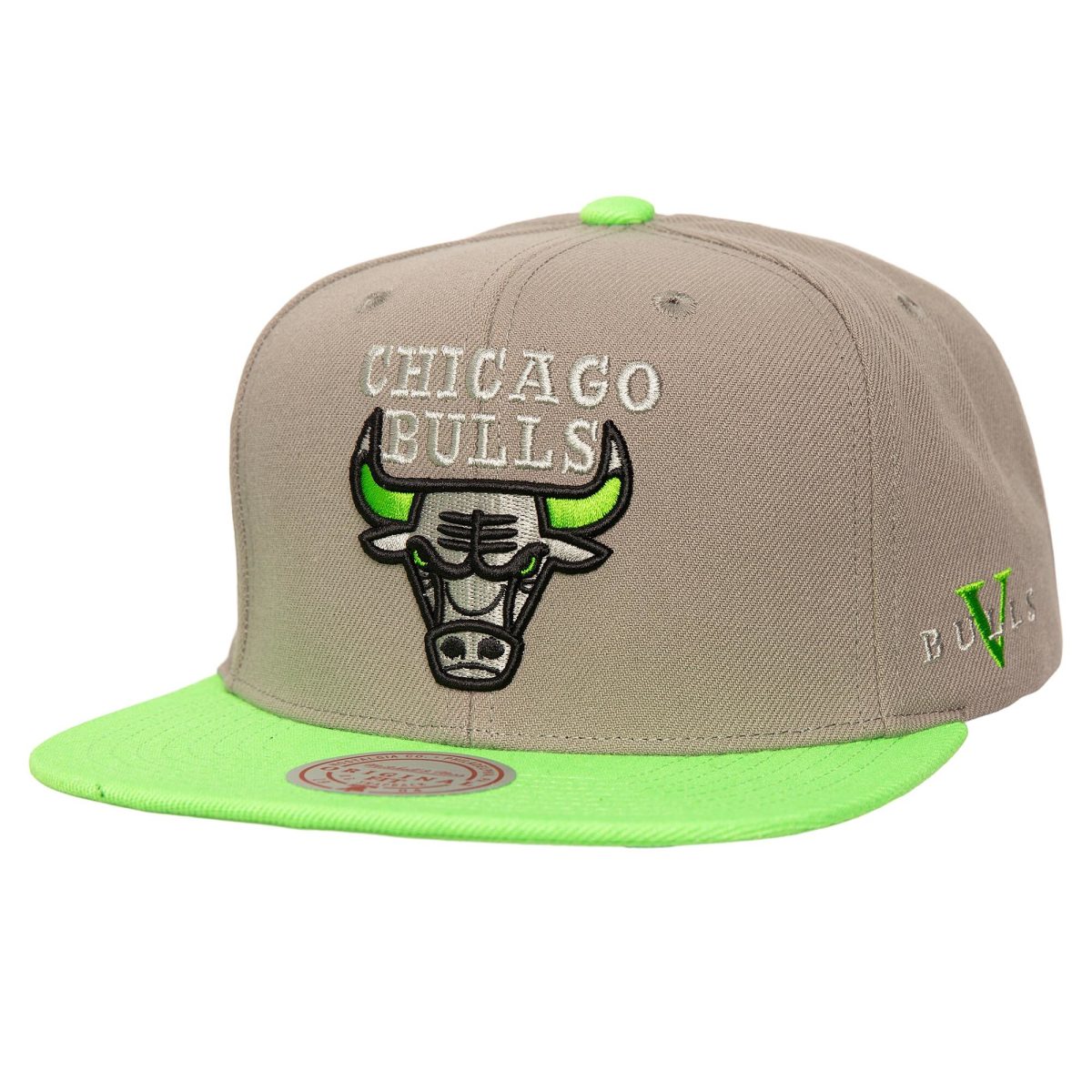 NBA men8217s chicago bulls mitchell amp ness grayneon green core v snapback hat Collection - Official Jerseys & Hats | NBA Store