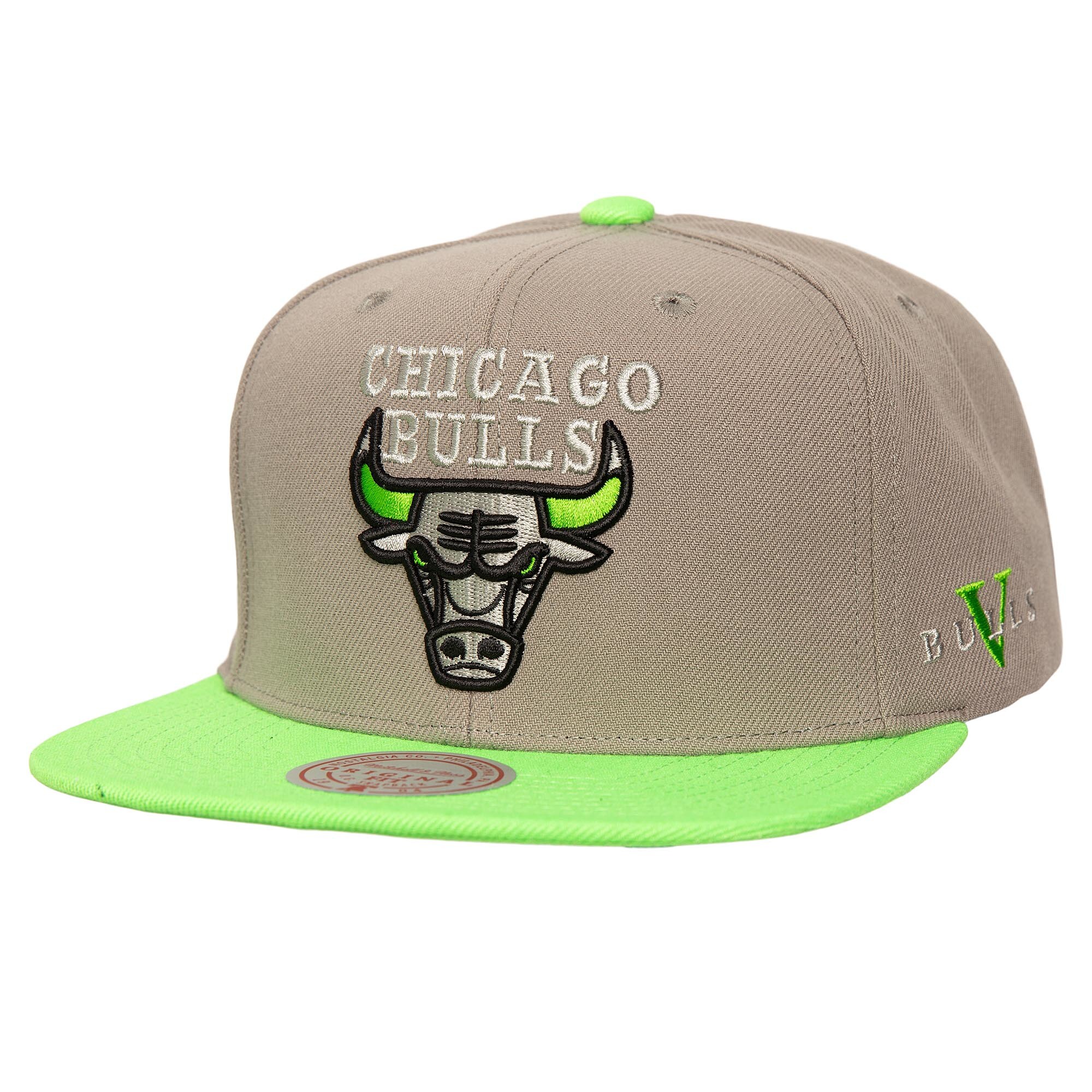 NBA men8217s chicago bulls mitchell amp ness grayneon green core v snapback hat Collection - Official Jerseys & Hats | NBA Store