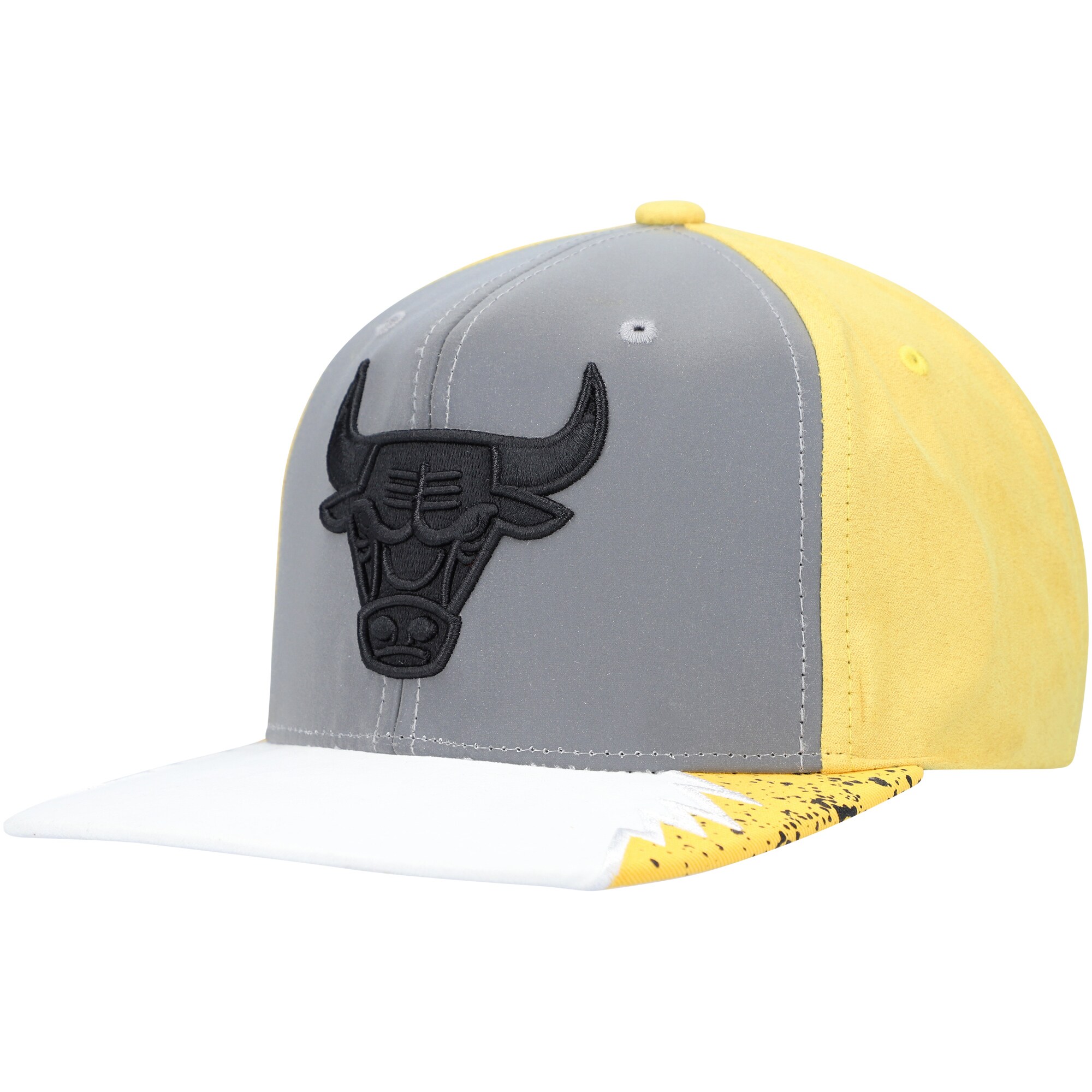 NBA men8217s chicago bulls mitchell amp ness grayyellow day 5 snapback hat Collection - Official Jerseys & Hats | NBA Store