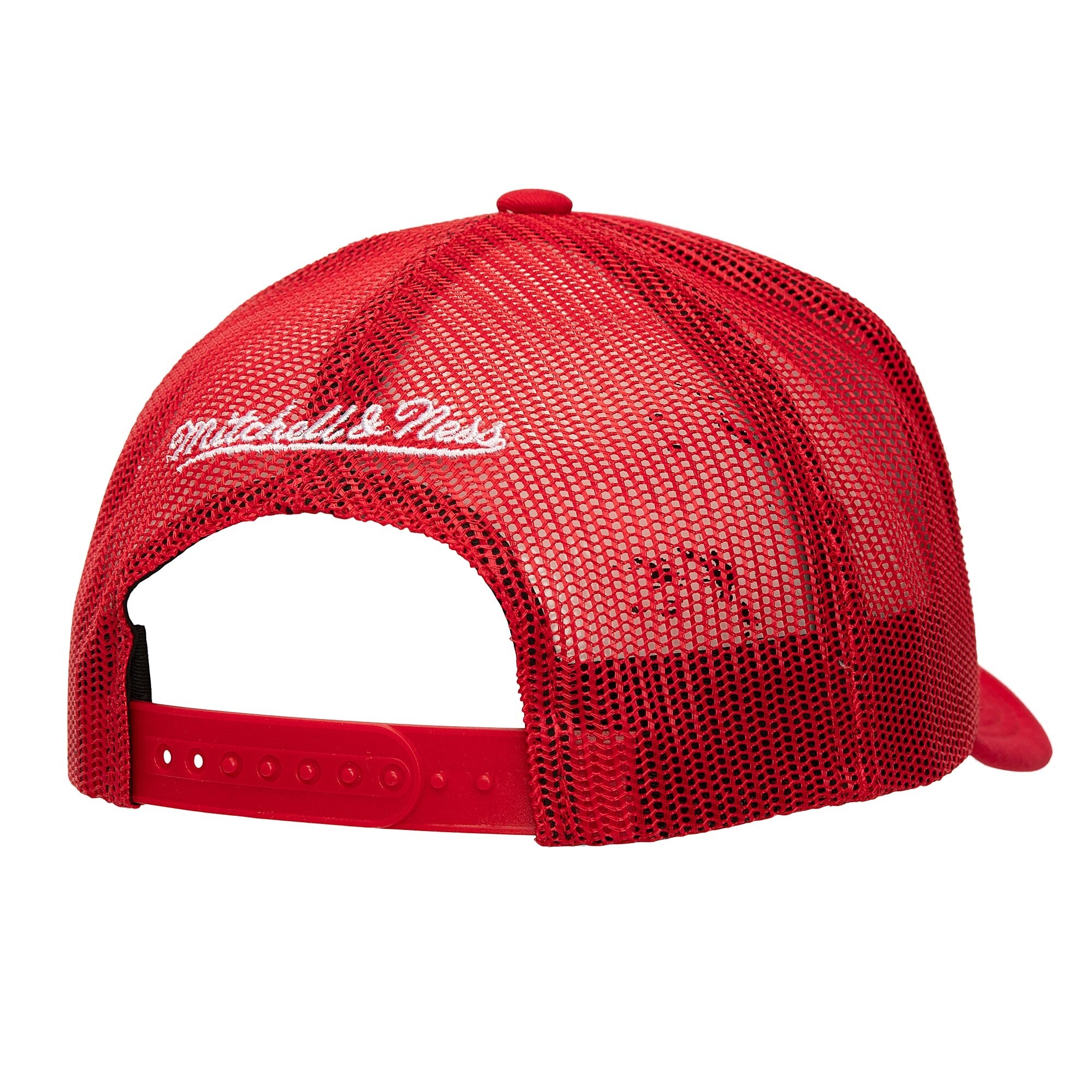 NBA men8217s chicago bulls mitchell amp ness red core evergreen otc trucker adjustable hat Collection - Official Jerseys & Hats | NBA Store