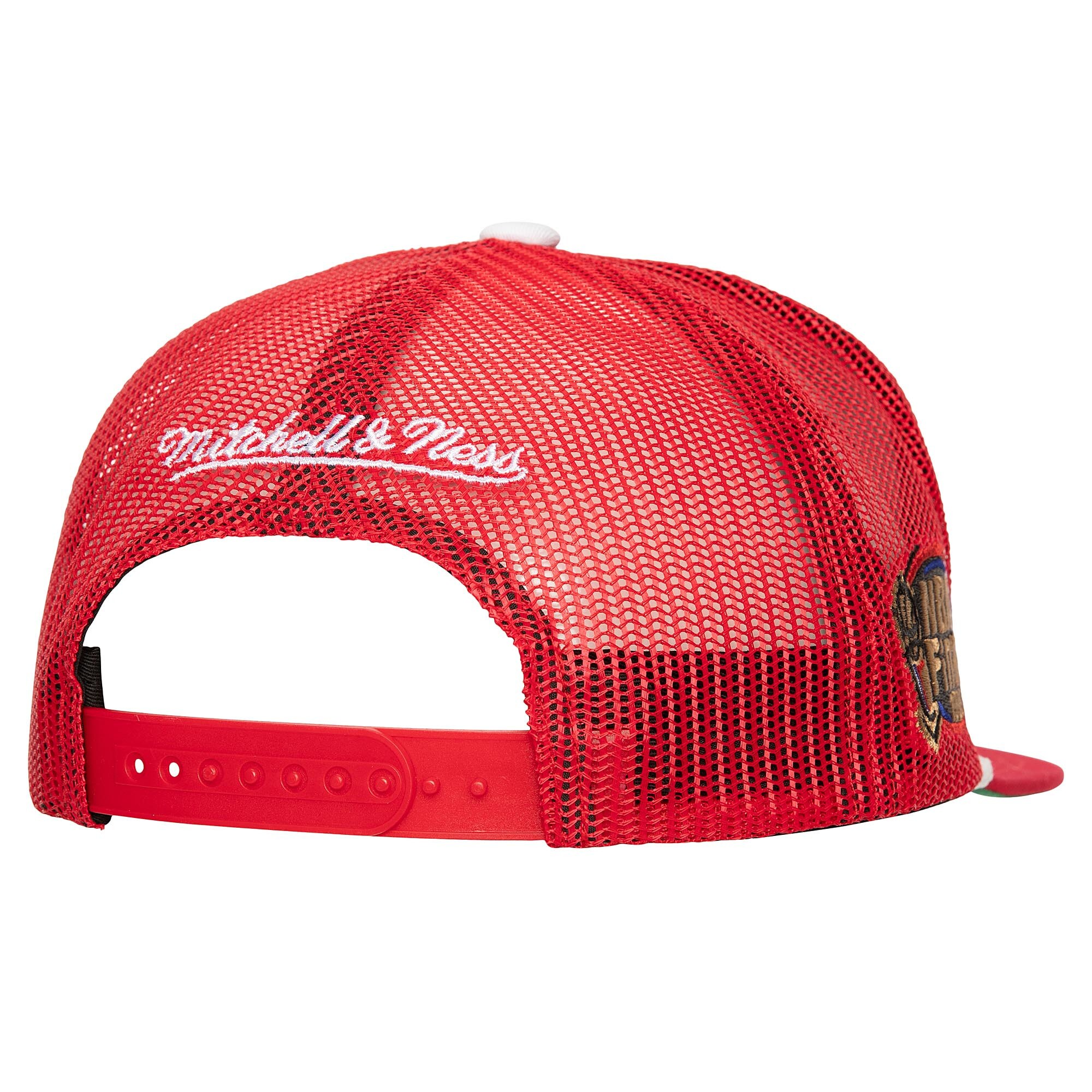 NBA men8217s chicago bulls mitchell amp ness red roper meshback trucker snapback hat Collection - Official Jerseys & Hats | NBA Store
