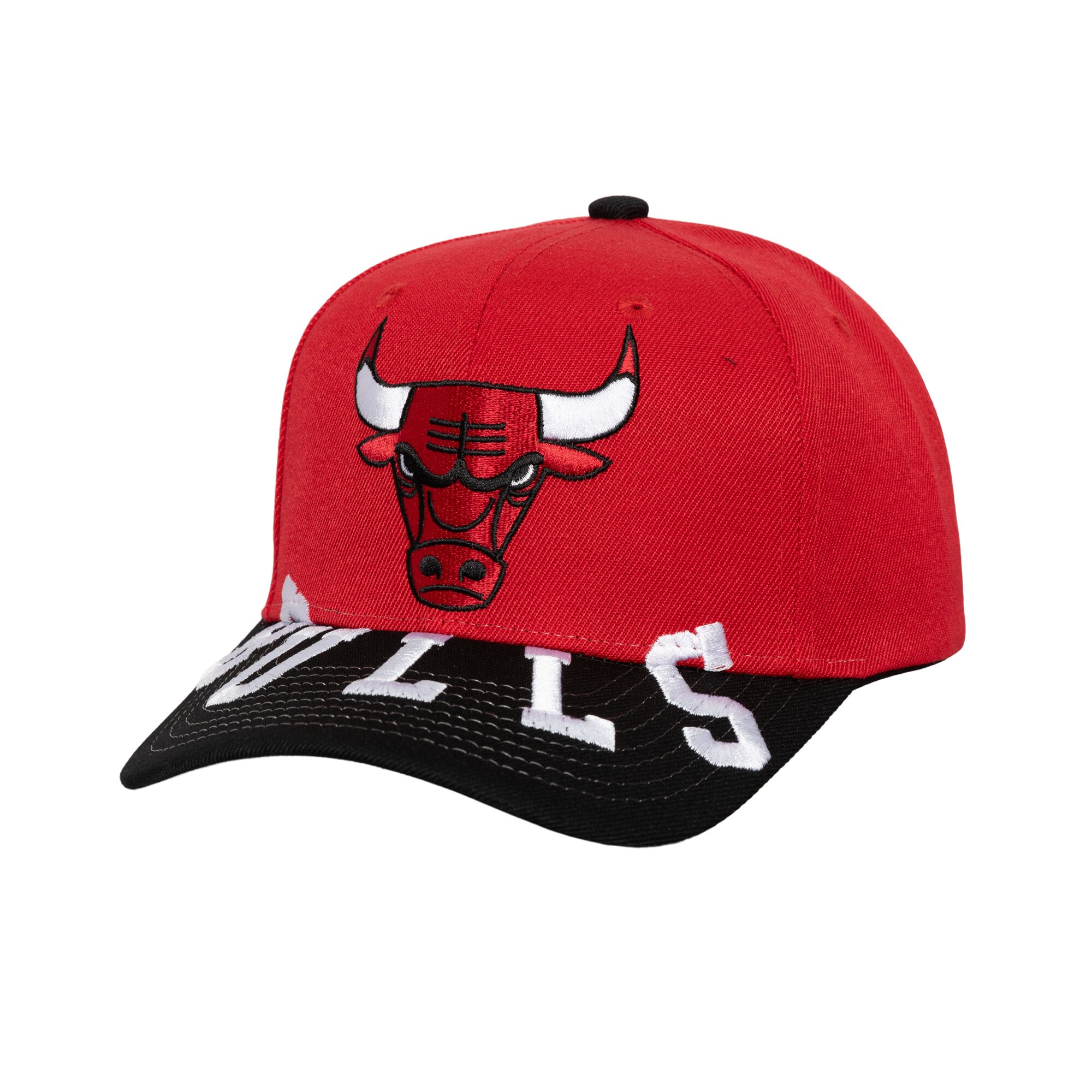 NBA men8217s chicago bulls mitchell amp ness redblack underarch two-tone pro crown snapback hat Collection - Official Jerseys & Hats | NBA Store