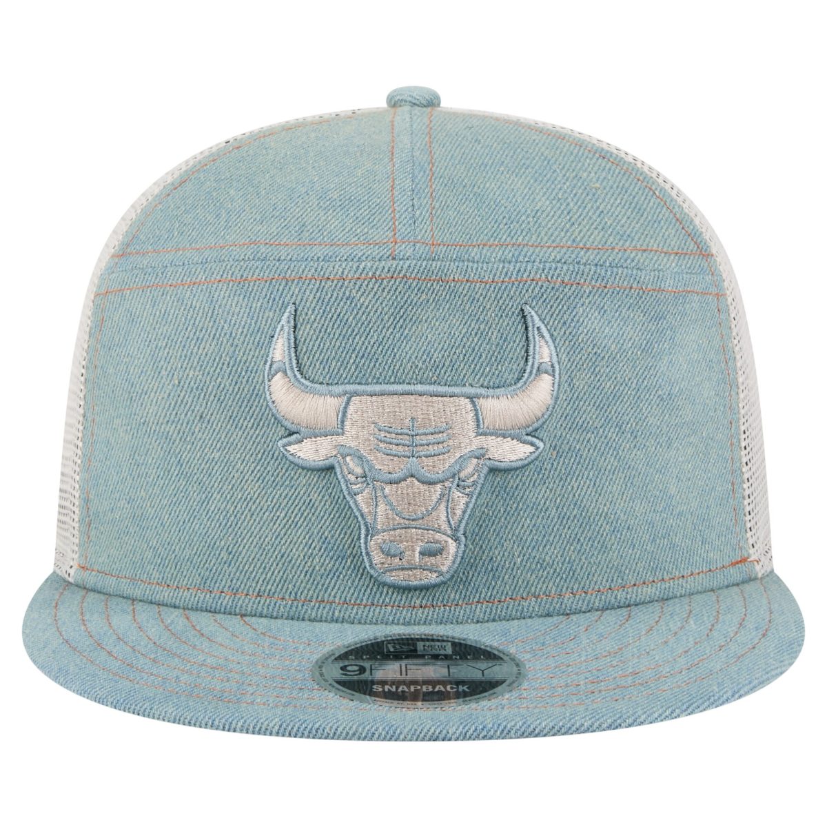 NBA men8217s chicago bulls new era adventure denim split panel 9fifty snapback trucker hat Collection - Official Jerseys & Hats | NBA Store