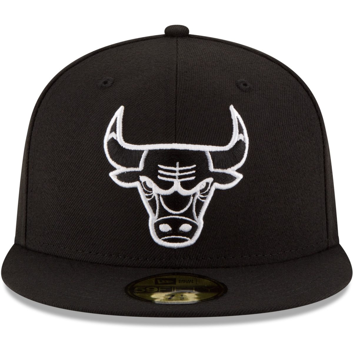 NBA men8217s chicago bulls new era black black amp white logo 59fifty fitted hat Collection - Official Jerseys & Hats | NBA Store