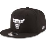 NBA men8217s chicago bulls new era black black amp white logo 9fifty adjustable snapback hat Collection - Official Jerseys & Hats | NBA Store