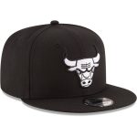 NBA men8217s chicago bulls new era black black amp white logo 9fifty adjustable snapback hat Collection - Official Jerseys & Hats | NBA Store