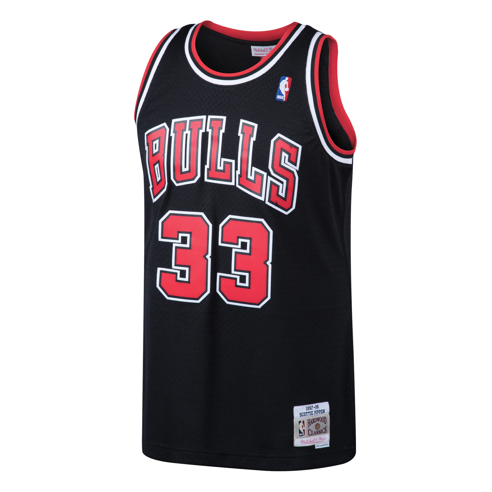 NBA men8217s chicago bulls scottie pippen mitchell amp ness black 199798 hardwood classics swingman jersey Collection - Official Jerseys & Hats | NBA Store