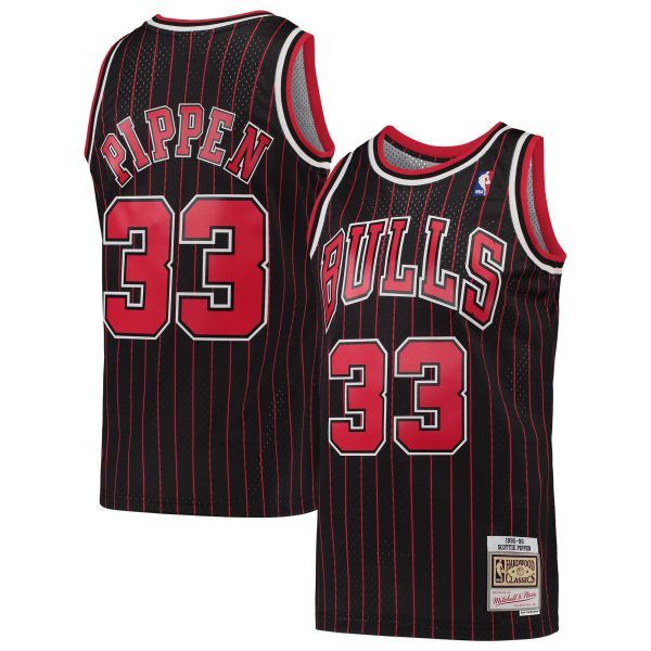 NBA men8217s chicago bulls scottie pippen mitchell amp ness black hardwood classics swingman jersey Collection - Official Jerseys & Hats | NBA Store