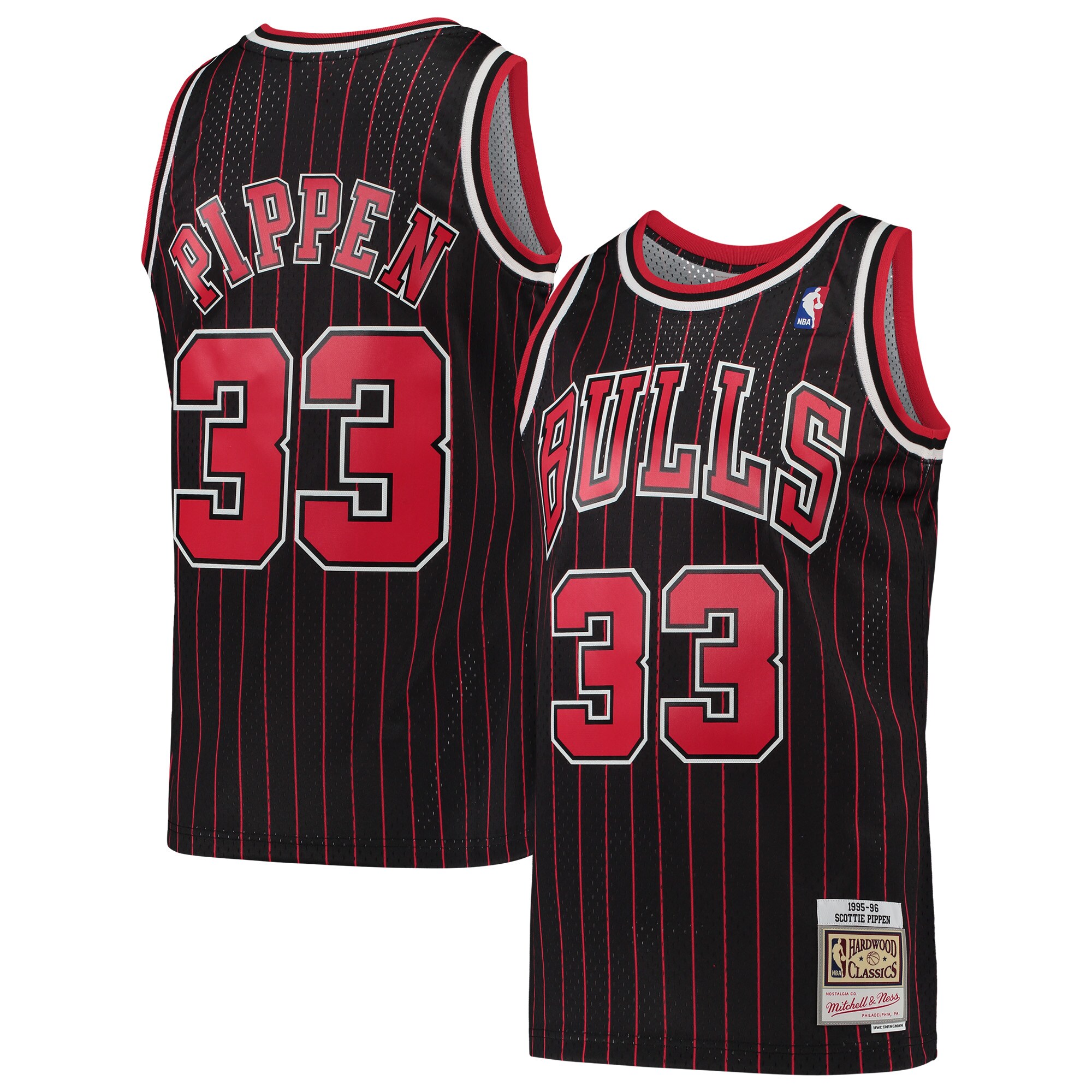 NBA men8217s chicago bulls scottie pippen mitchell amp ness black hardwood classics swingman jersey Collection - Official Jerseys & Hats | NBA Store