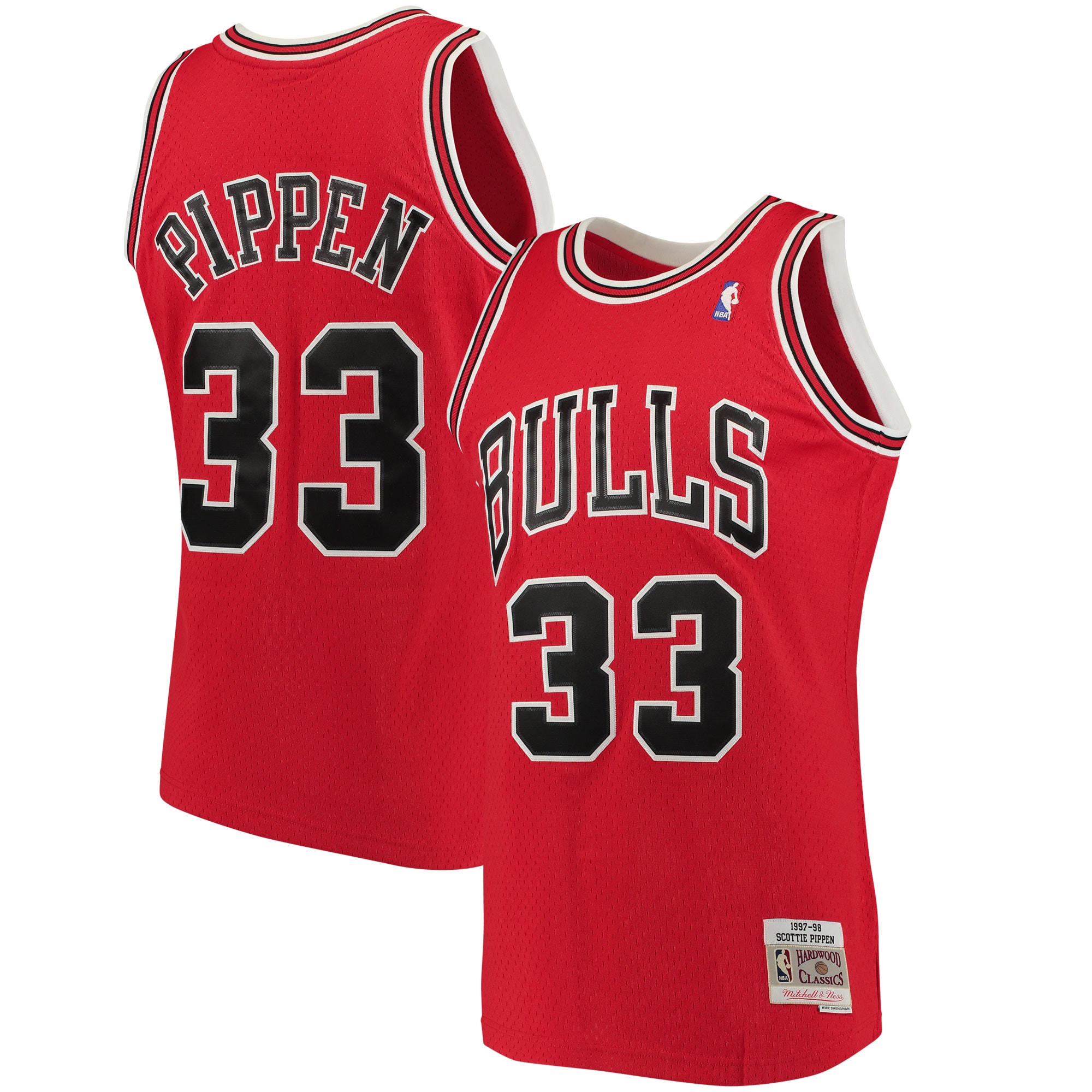 NBA men8217s chicago bulls scottie pippen mitchell amp ness red 199798 big amp tall hardwood classics swingman jersey Collection - Official Jerseys & Hats | NBA Store