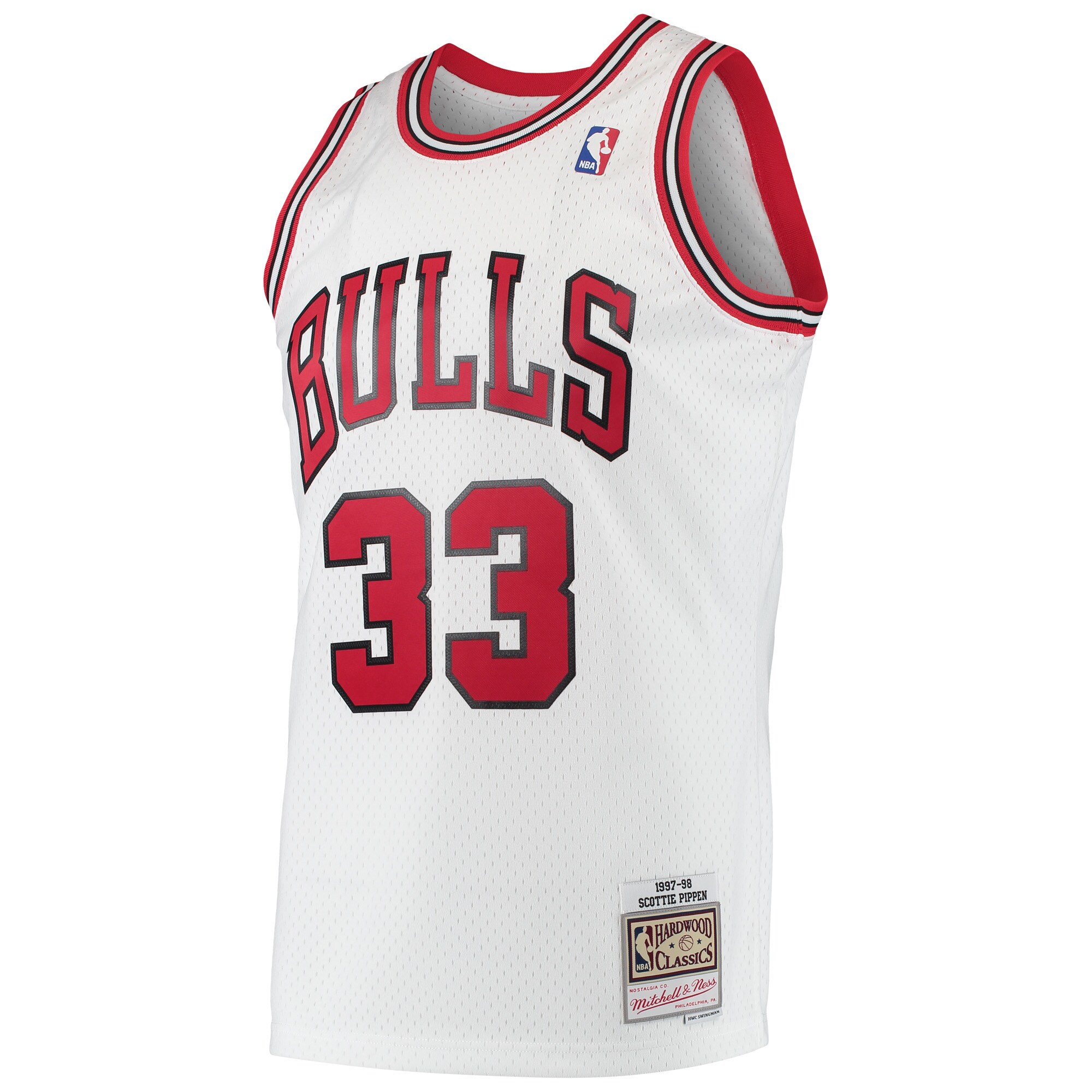 NBA men8217s chicago bulls scottie pippen mitchell amp ness white hardwood classics swingman jersey Collection - Official Jerseys & Hats | NBA Store