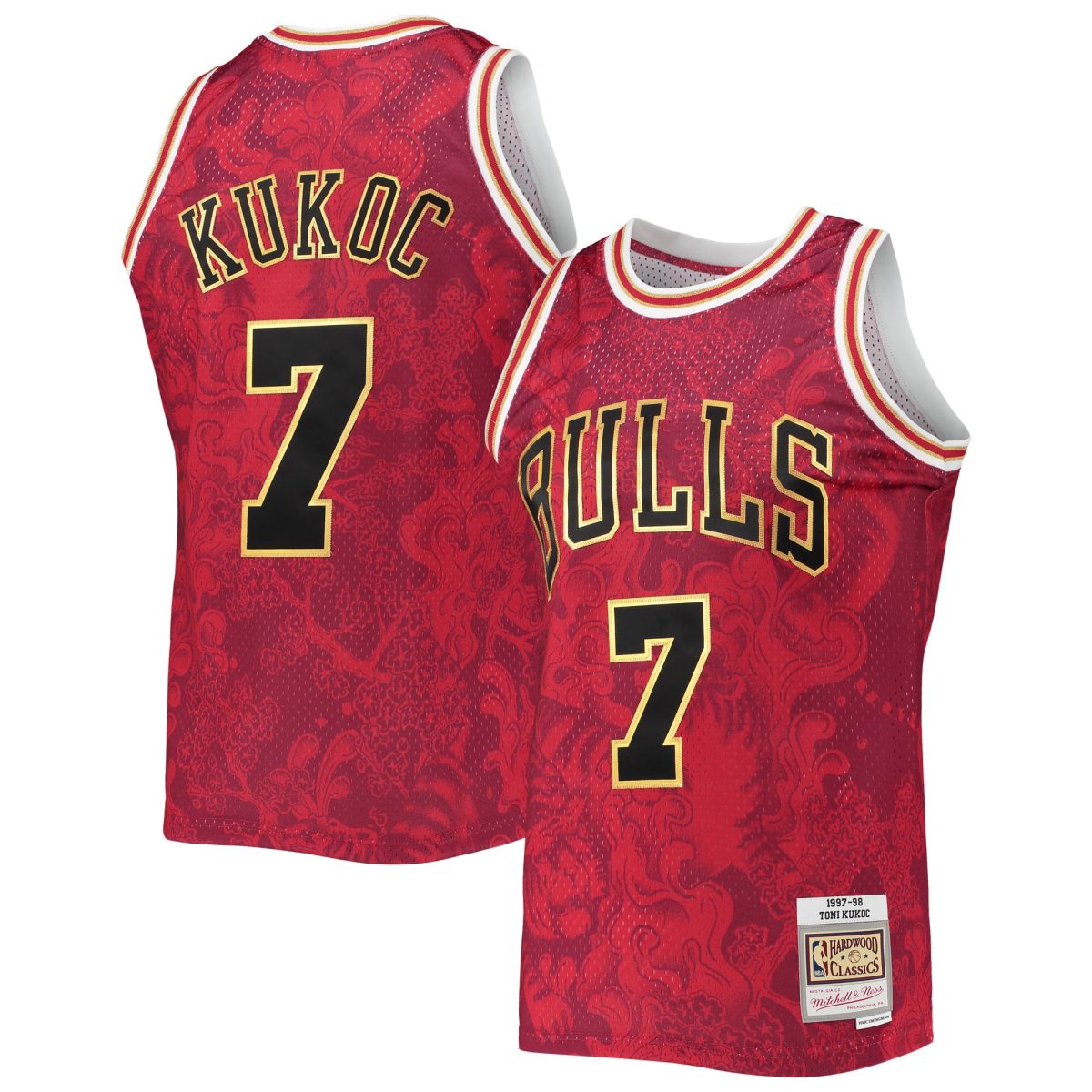 NBA men8217s chicago bulls toni kukoc mitchell amp ness red hardwood classics 199798 lunar new year swingman jersey Collection - Official Jerseys & Hats | NBA Store