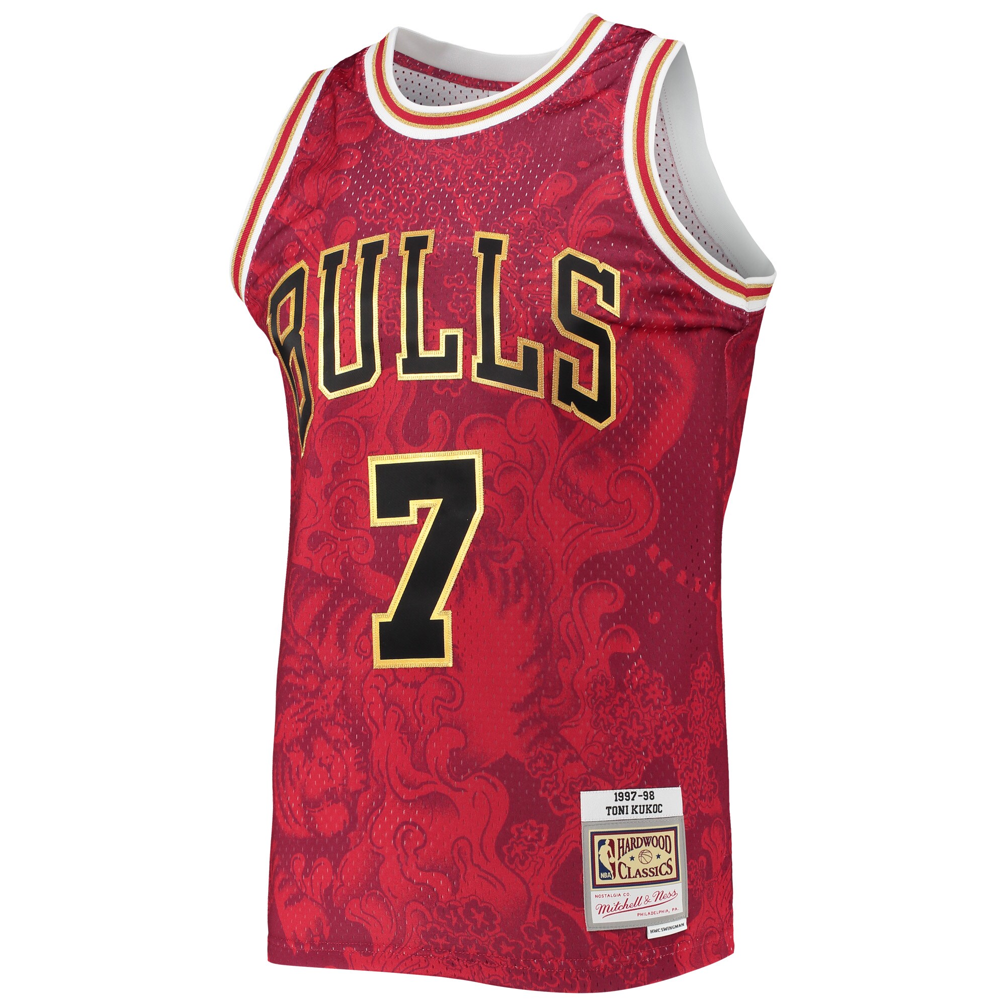 NBA men8217s chicago bulls toni kukoc mitchell amp ness red hardwood classics 199798 lunar new year swingman jersey Collection - Official Jerseys & Hats | NBA Store