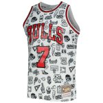 NBA men8217s chicago bulls toni kukoc mitchell amp ness white 199798 hardwood classics doodle swingman jersey Collection - Official Jerseys & Hats | NBA Store