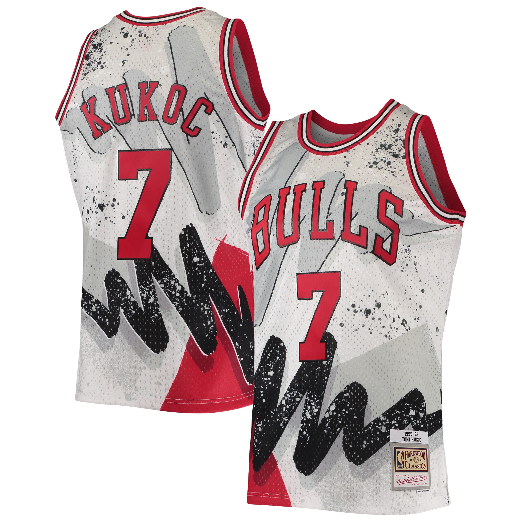 NBA men8217s chicago bulls toni kukoc mitchell amp ness white hardwood classics 199596 hyper hoops swingman jersey Collection - Official Jerseys & Hats | NBA Store