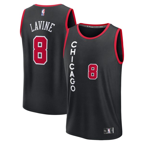 NBA men8217s chicago bulls zach lavine fanatics black fast break jersey – city edition Collection - Official Jerseys & Hats | NBA Store