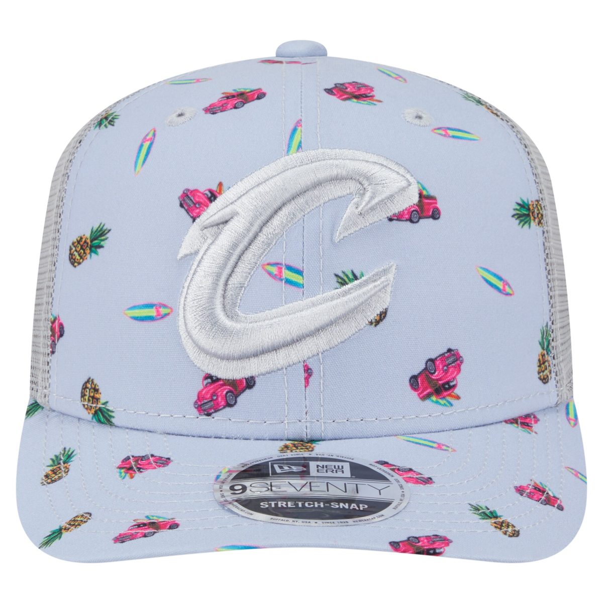 NBA men8217s cleveland cavaliers new era light bluegray adventure aloha pattern 9seventy stretch-snap hat Collection - Official Jerseys & Hats | NBA Store