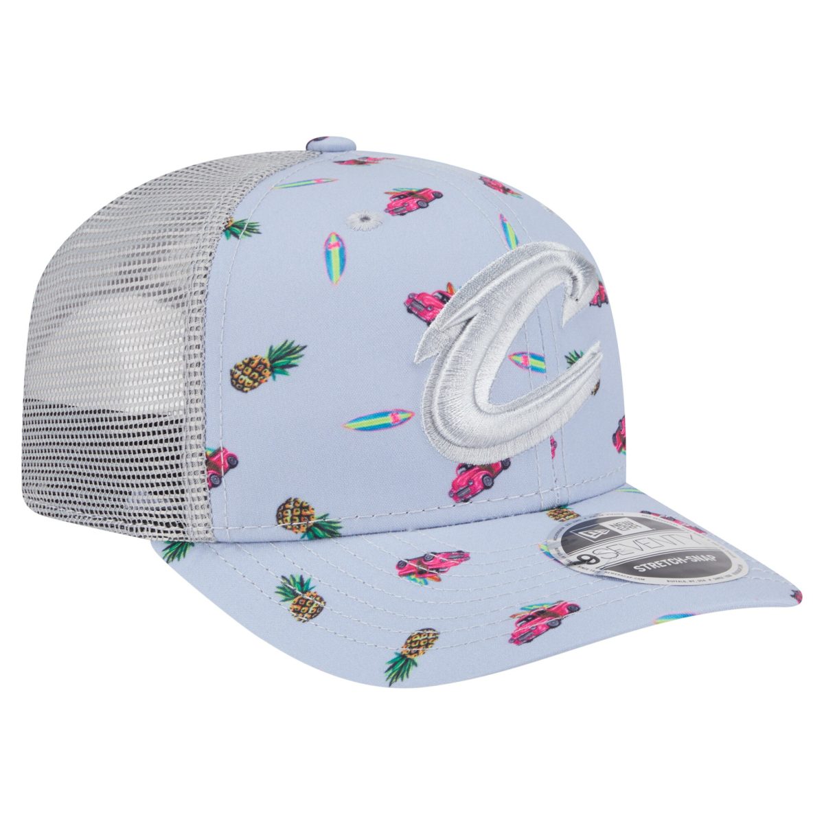 NBA men8217s cleveland cavaliers new era light bluegray adventure aloha pattern 9seventy stretch-snap hat Collection - Official Jerseys & Hats | NBA Store