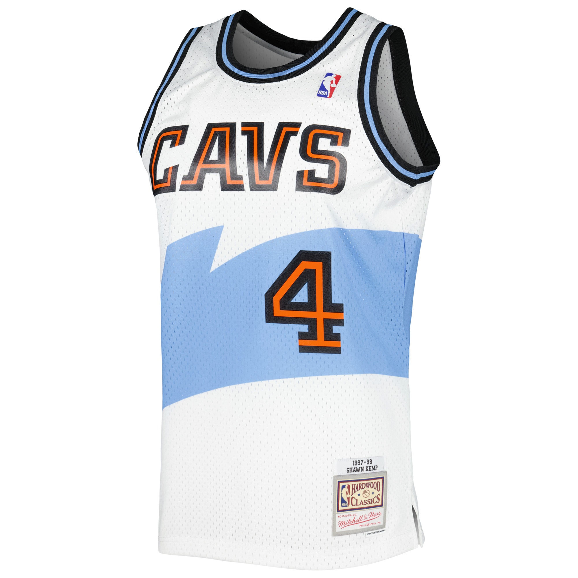NBA men8217s cleveland cavaliers shawn kemp mitchell amp ness white hardwood classics swingman jersey Collection - Official Jerseys & Hats | NBA Store