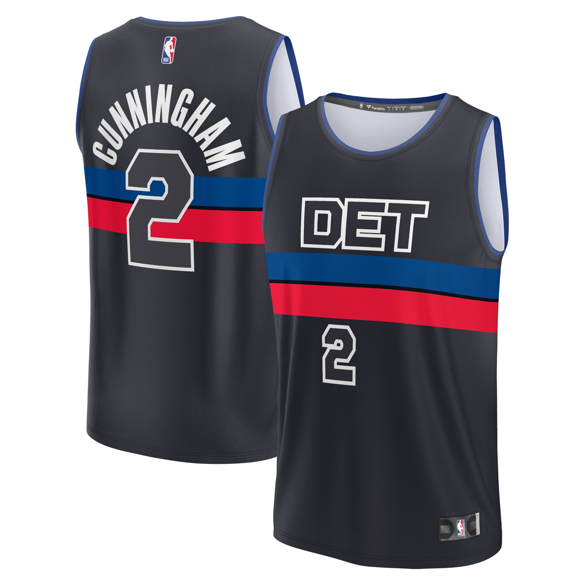 NBA men8217s detroit pistons cade cunningham fanatics black fast break replica player jersey – statement edition Collection - Official Jerseys & Hats | NBA Store